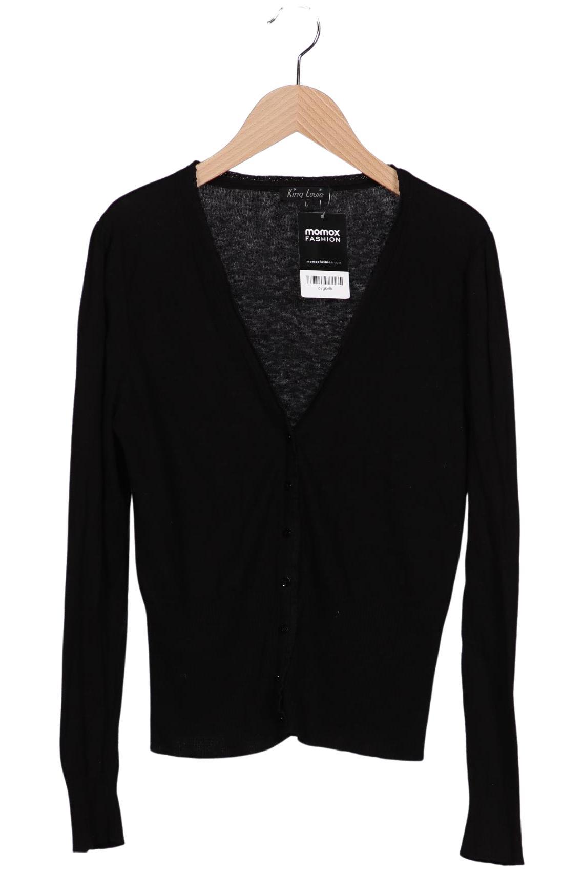 

King Louie Damen Strickjacke, schwarz, Gr. 42