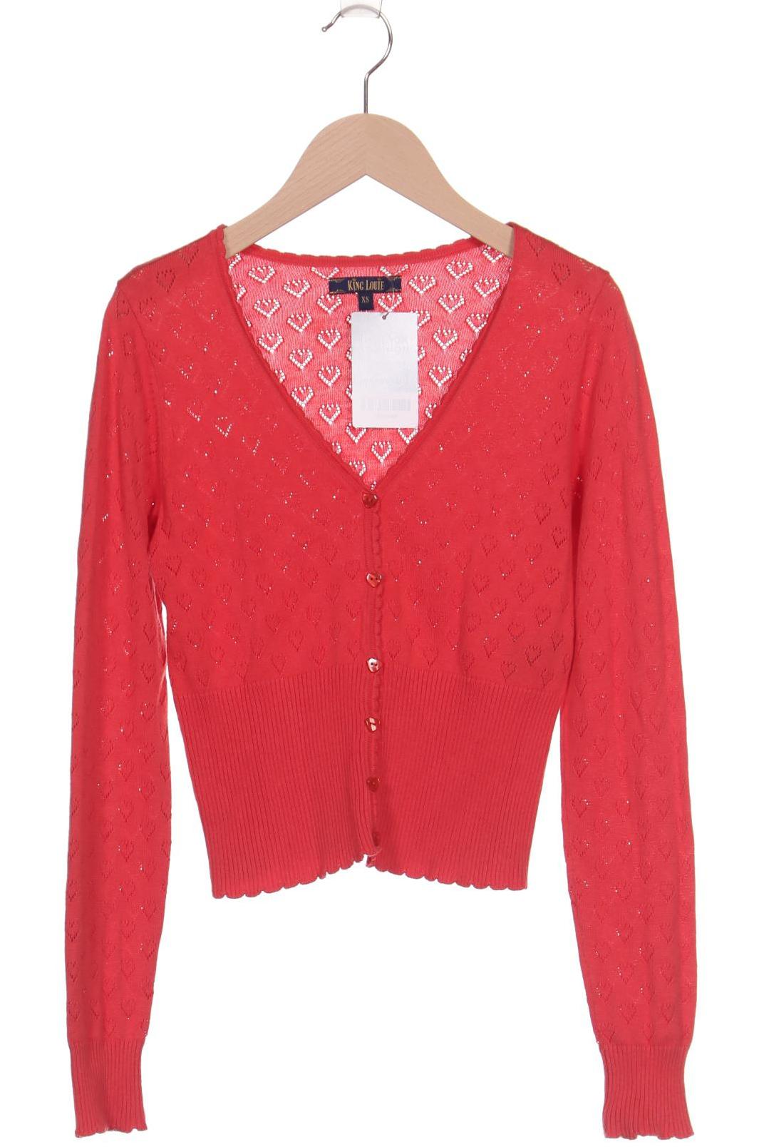 

King Louie Damen Strickjacke, rot, Gr. 34