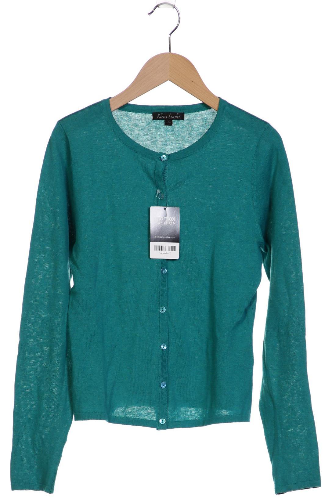 

King Louie Damen Strickjacke, türkis, Gr. 36