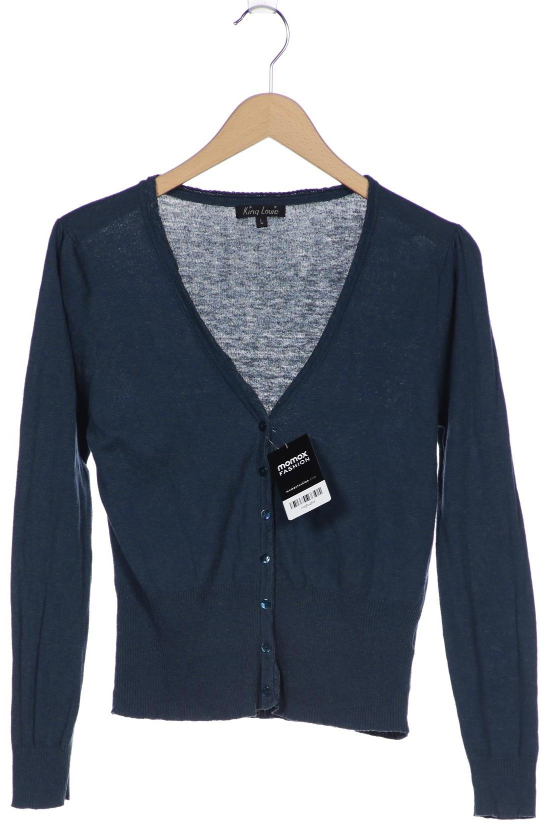 

King Louie Damen Strickjacke, marineblau, Gr. 42