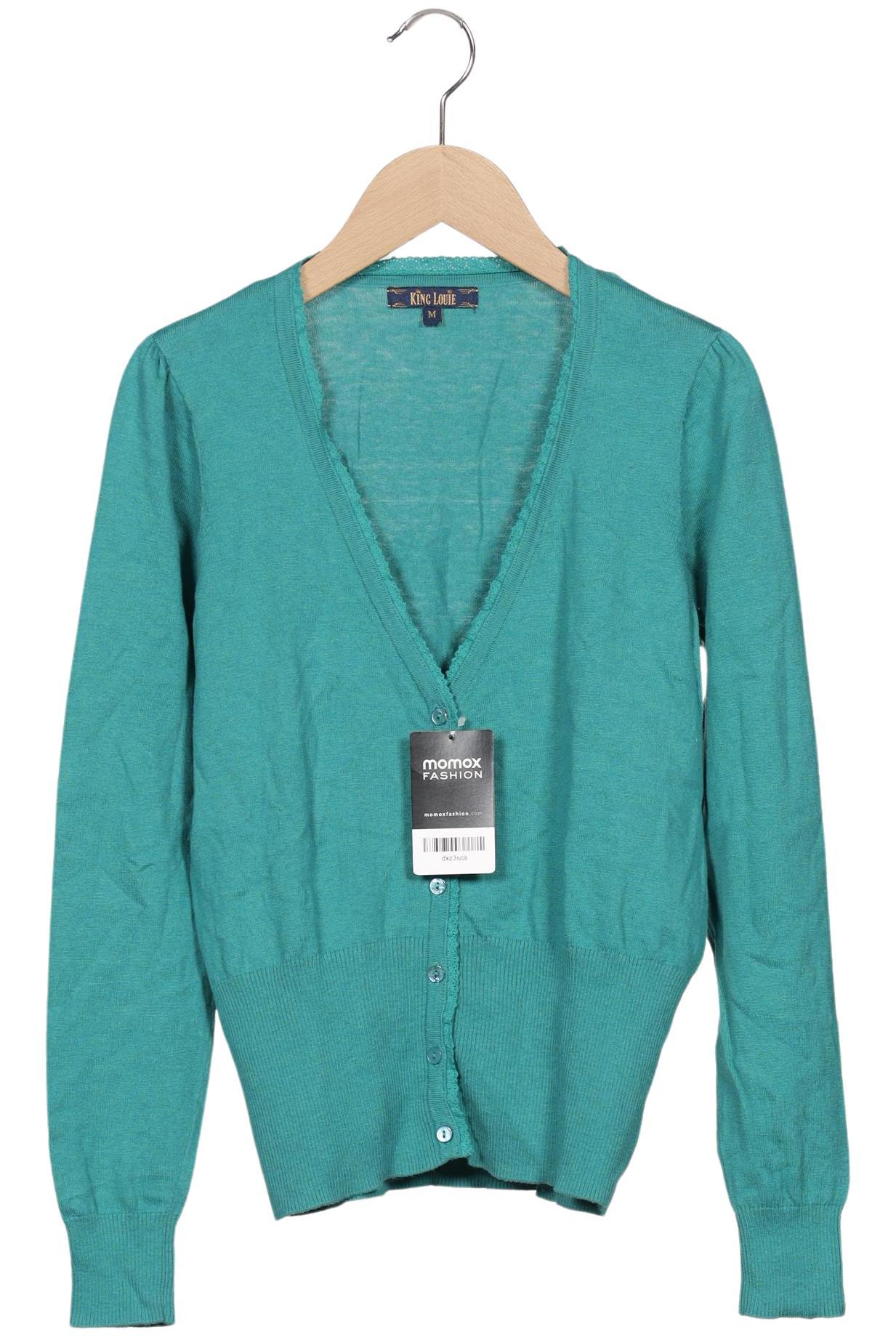 

King Louie Damen Strickjacke, türkis, Gr. 38