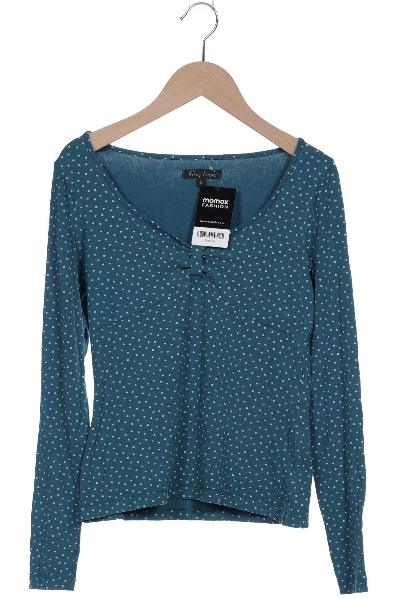 

King Louie Damen Langarmshirt, türkis, Gr. 36