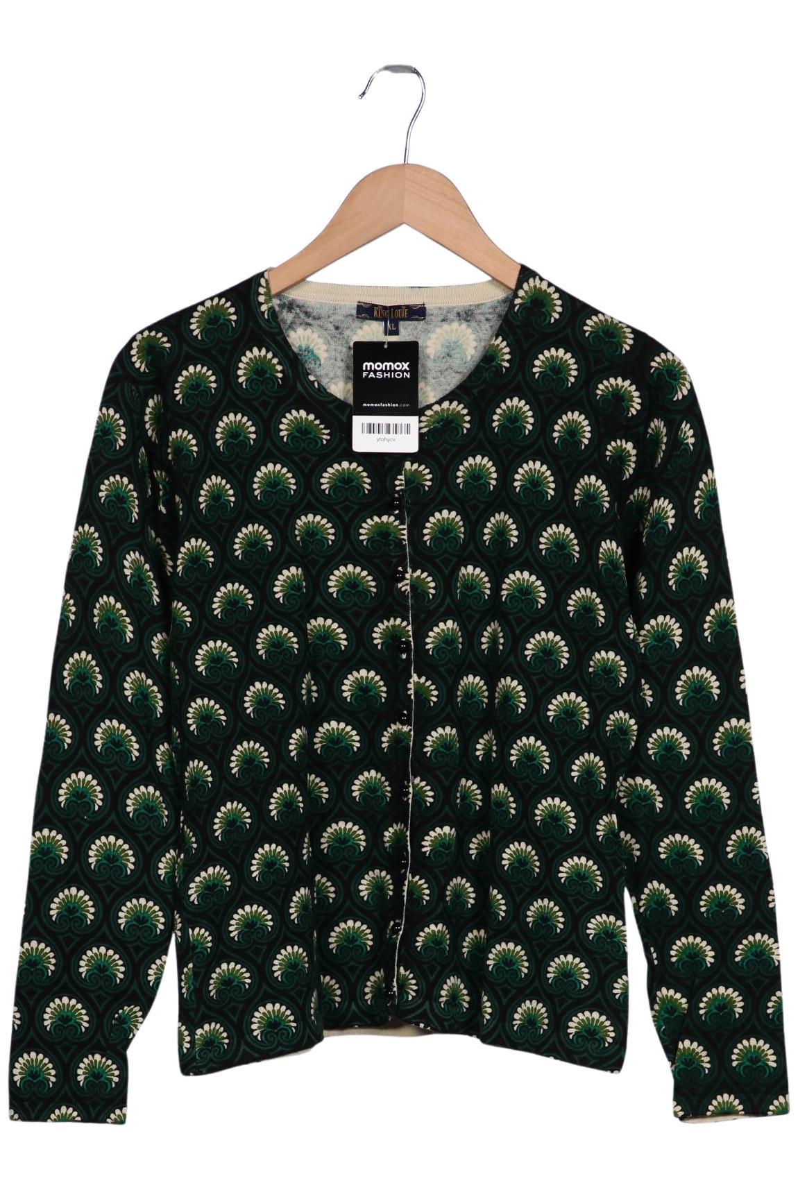 

King Louie Damen Strickjacke, grün, Gr. 44