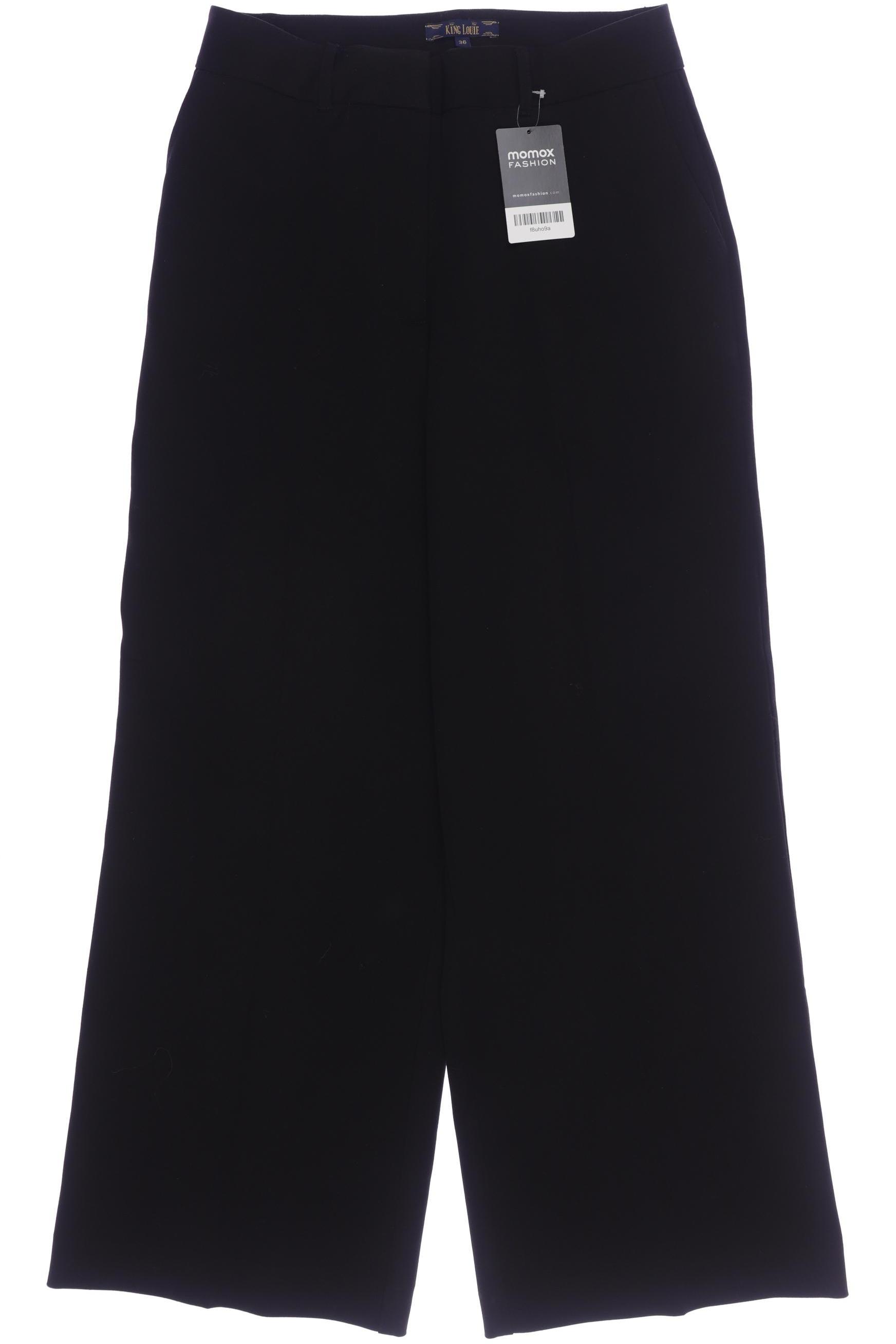 

King Louie Damen Stoffhose, schwarz, Gr. 36
