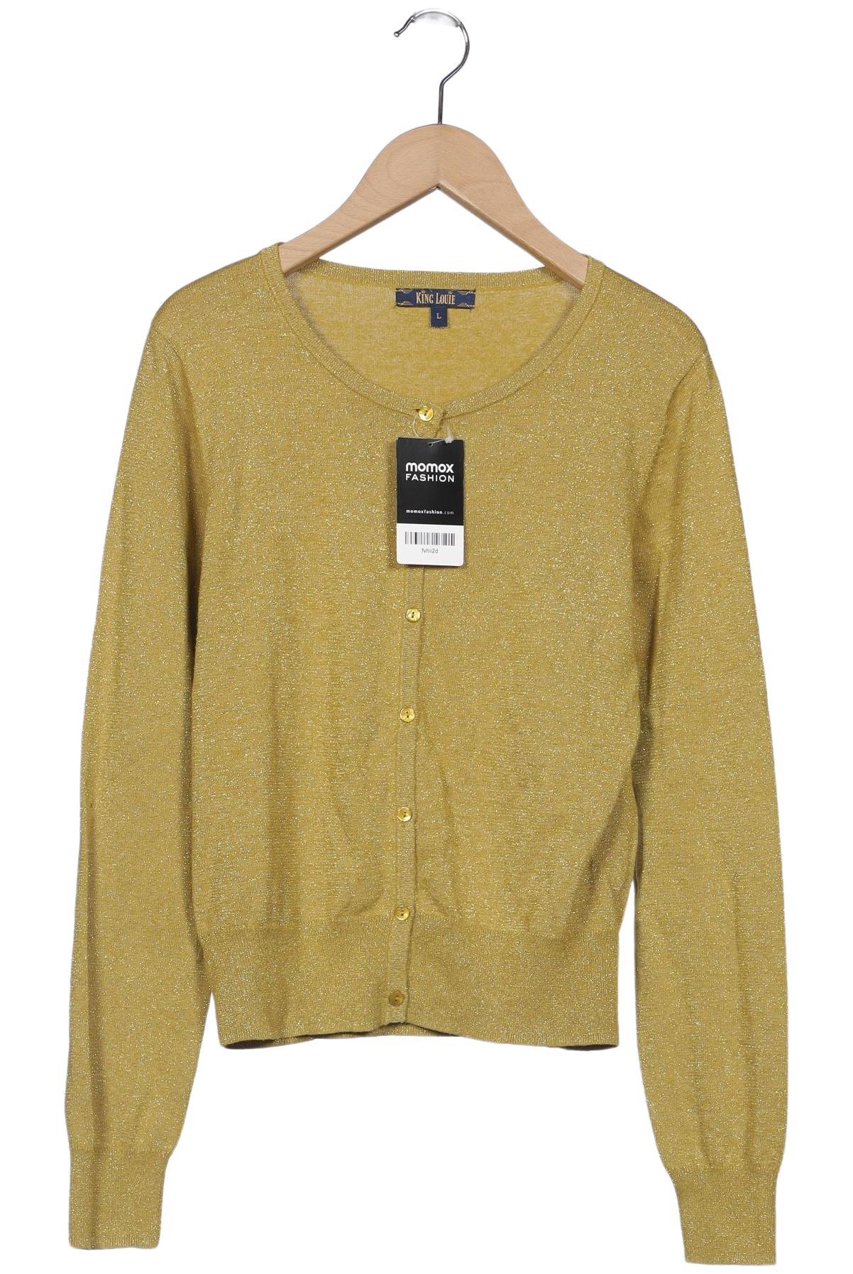 

King Louie Damen Strickjacke, gold, Gr. 42