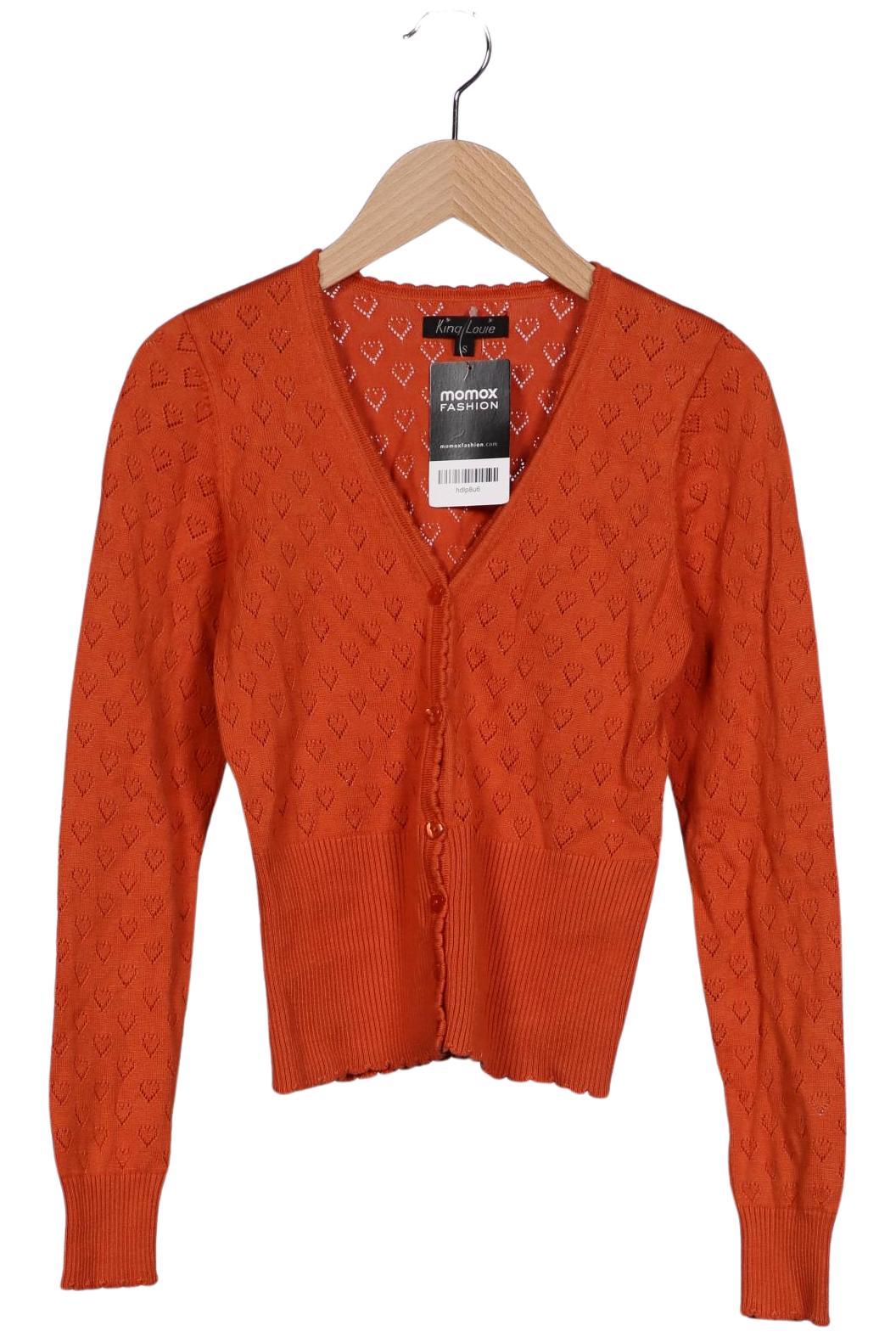 

King Louie Damen Strickjacke, orange, Gr. 36