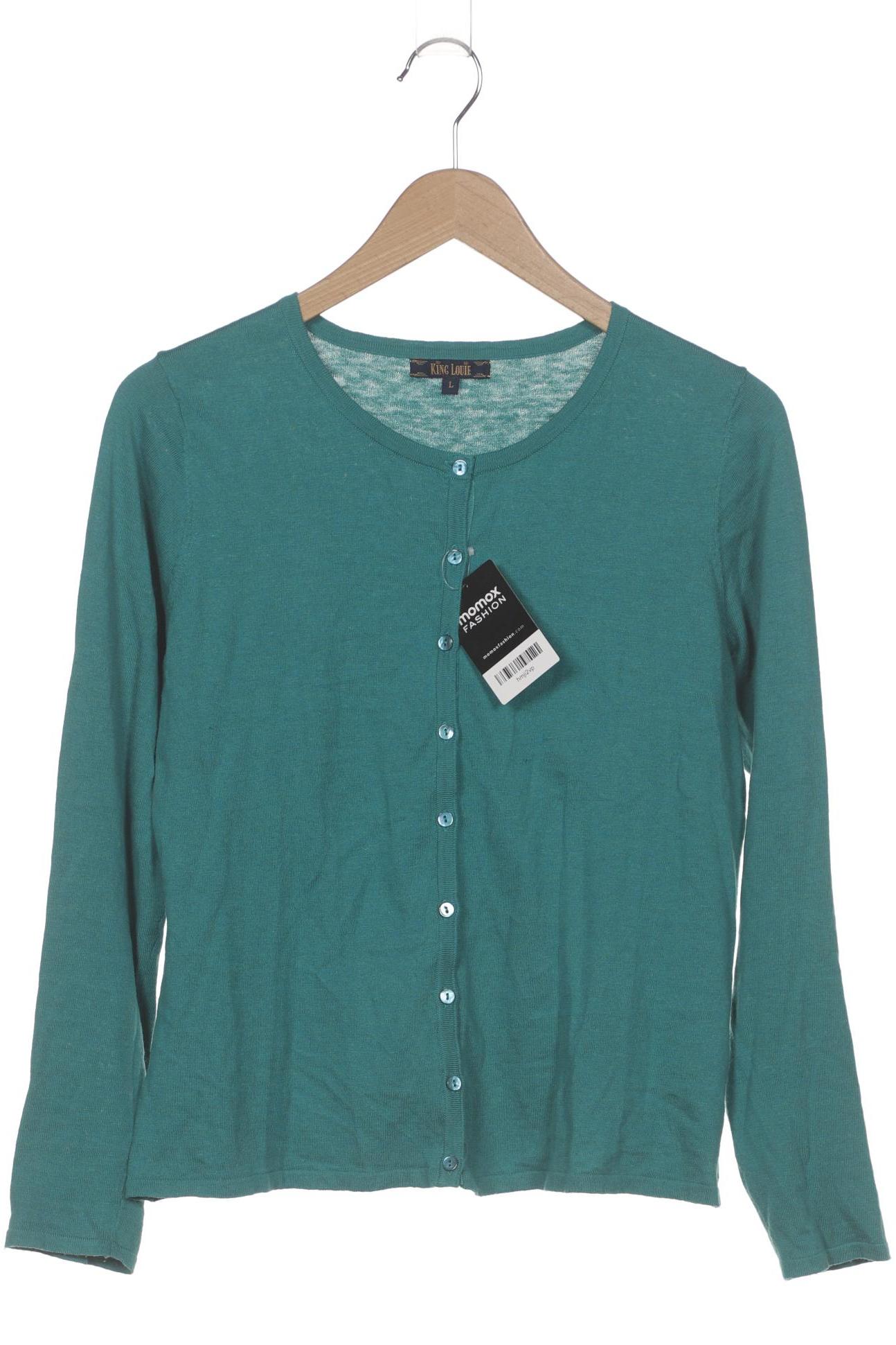 

King Louie Damen Strickjacke, türkis, Gr. 42
