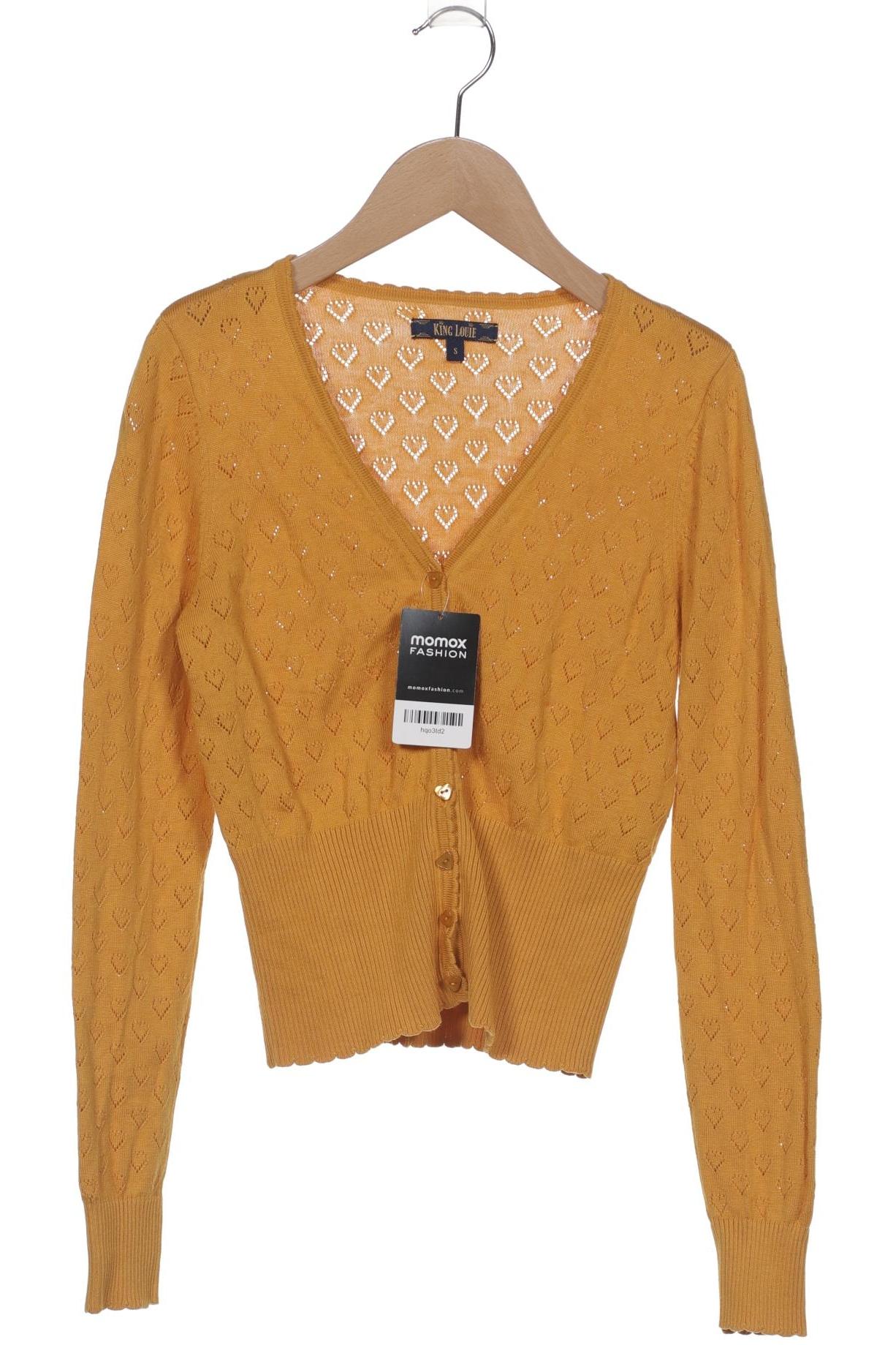

King Louie Damen Strickjacke, gelb, Gr. 36