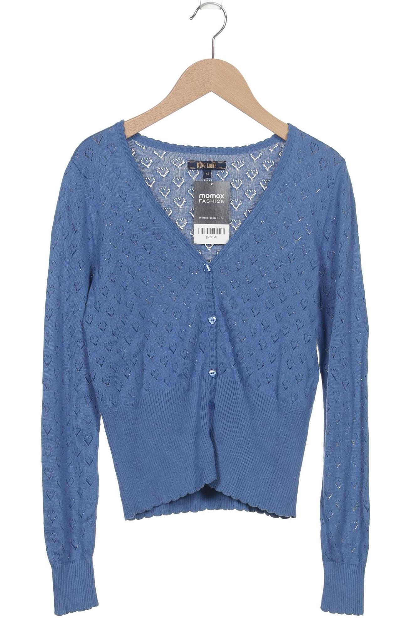 

King Louie Damen Strickjacke, blau, Gr. 38