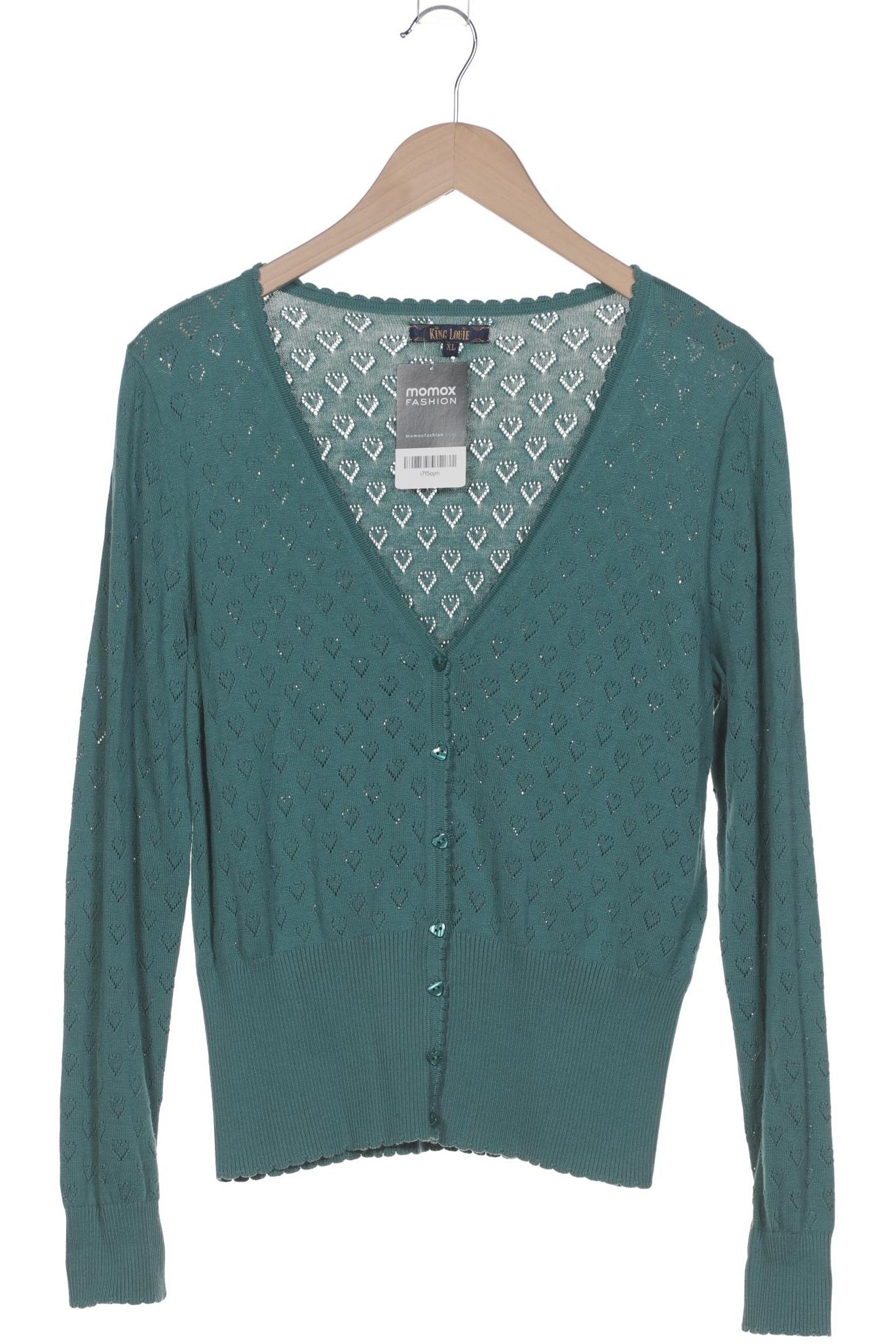 

King Louie Damen Strickjacke, türkis, Gr. 44