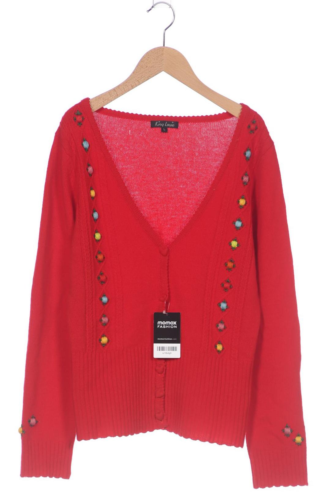 

King Louie Damen Strickjacke, rot, Gr. 42