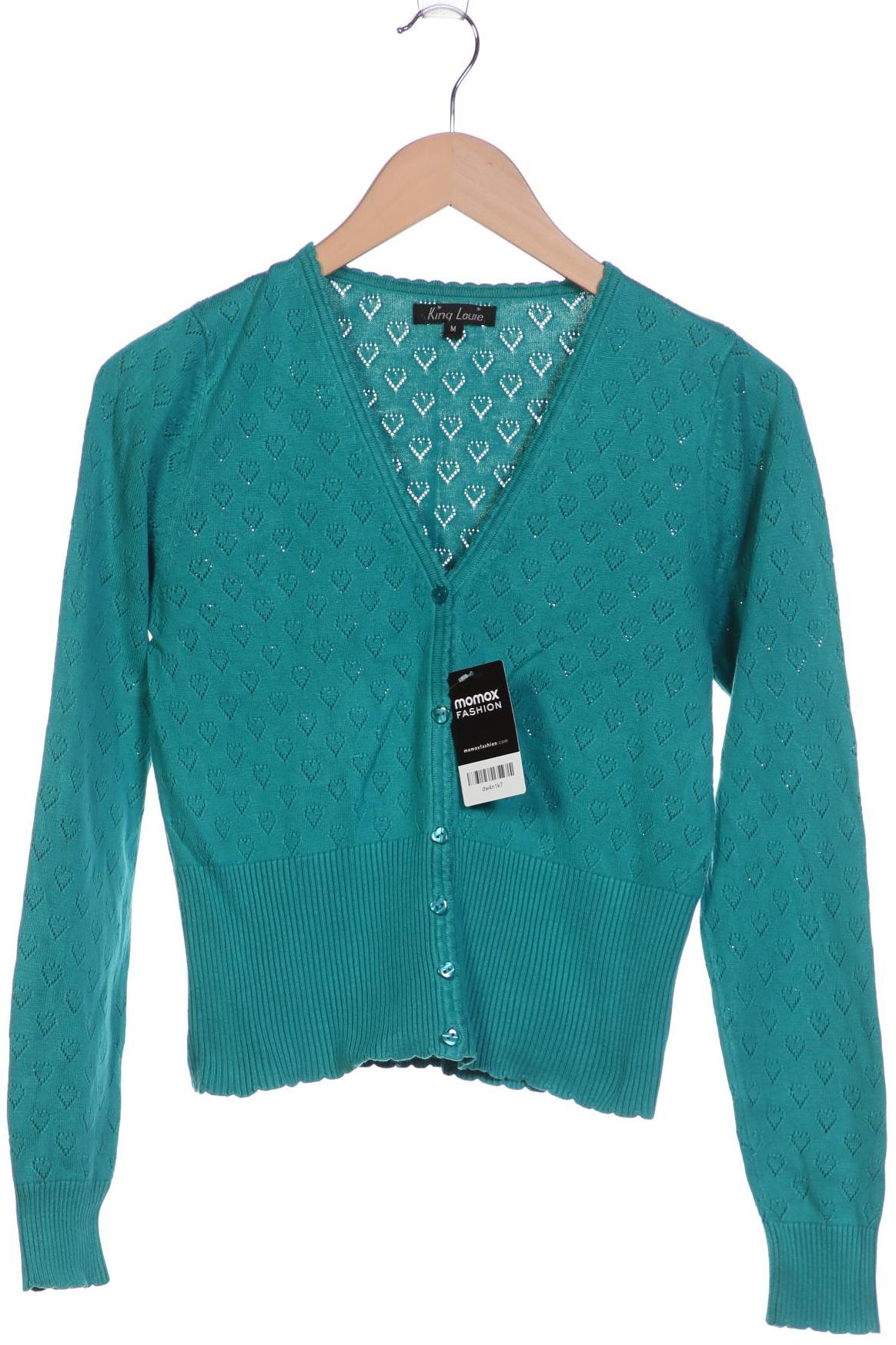 

King Louie Damen Strickjacke, türkis, Gr. 38