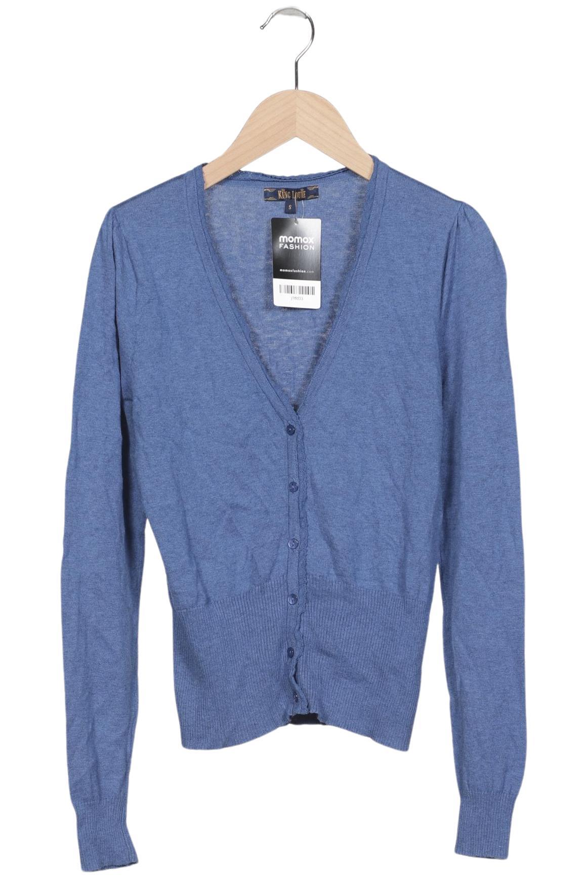 

King Louie Damen Strickjacke, blau, Gr. 36