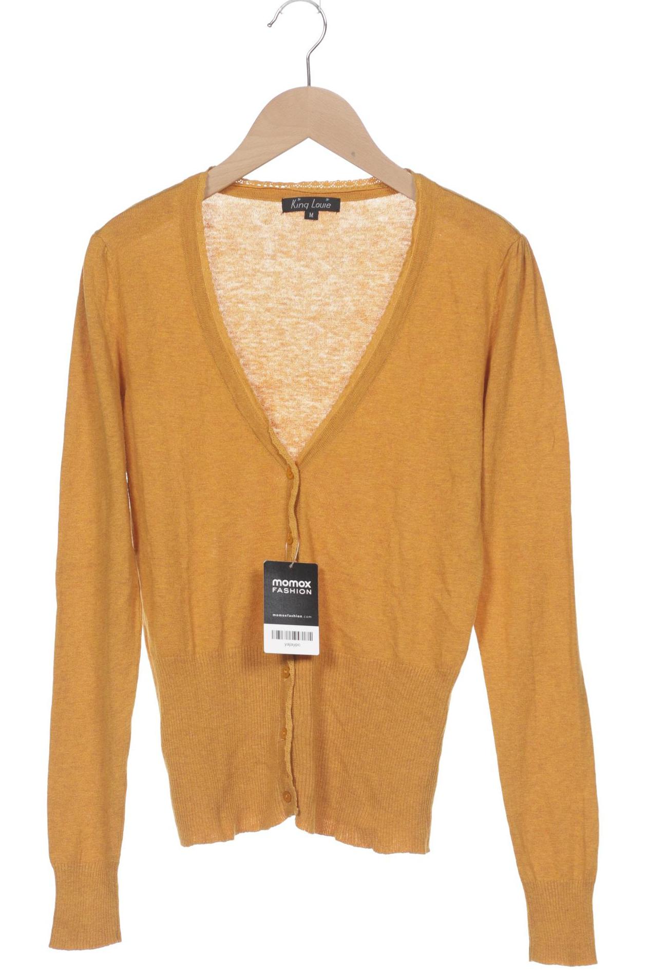 

King Louie Damen Strickjacke, gelb, Gr. 38