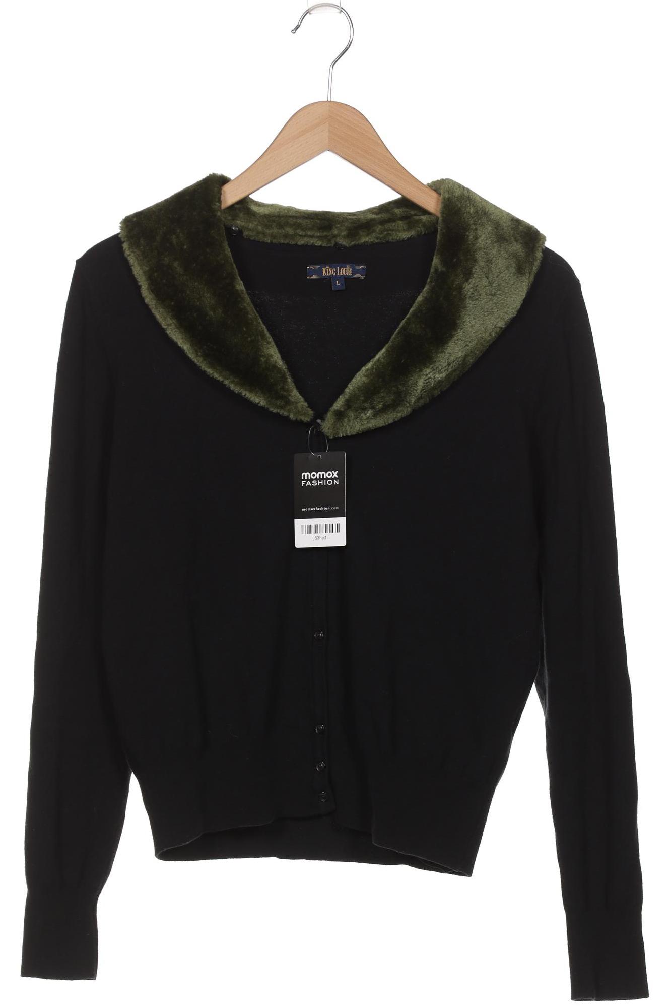 

King Louie Damen Strickjacke, schwarz, Gr. 42