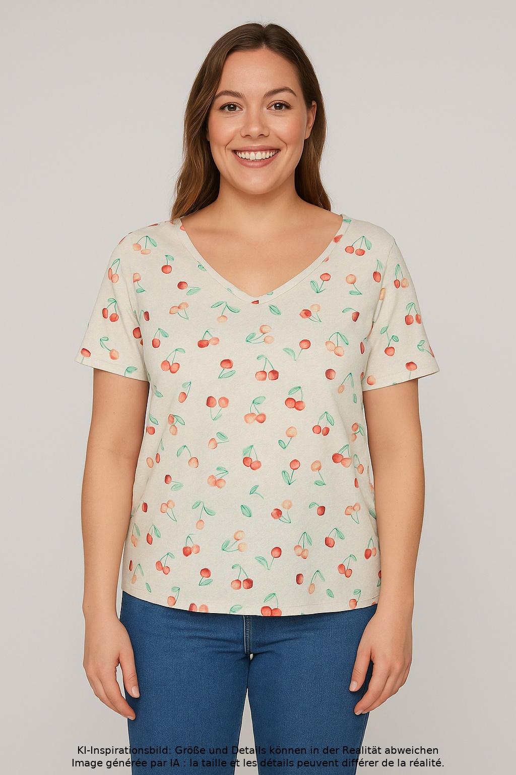 

King Louie Damen T-Shirt, cremeweiß, Gr. 44