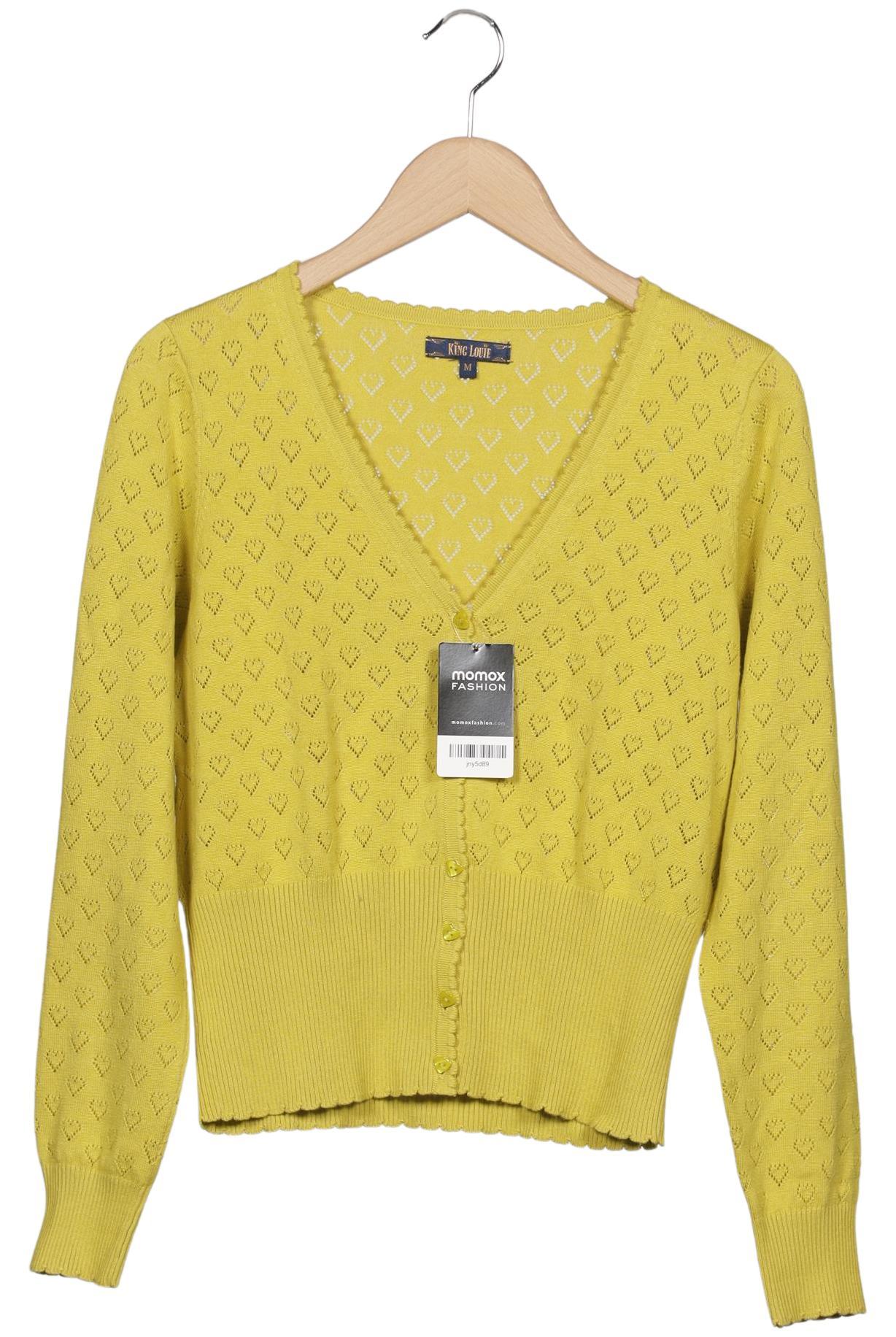 

King Louie Damen Strickjacke, gelb, Gr. 38