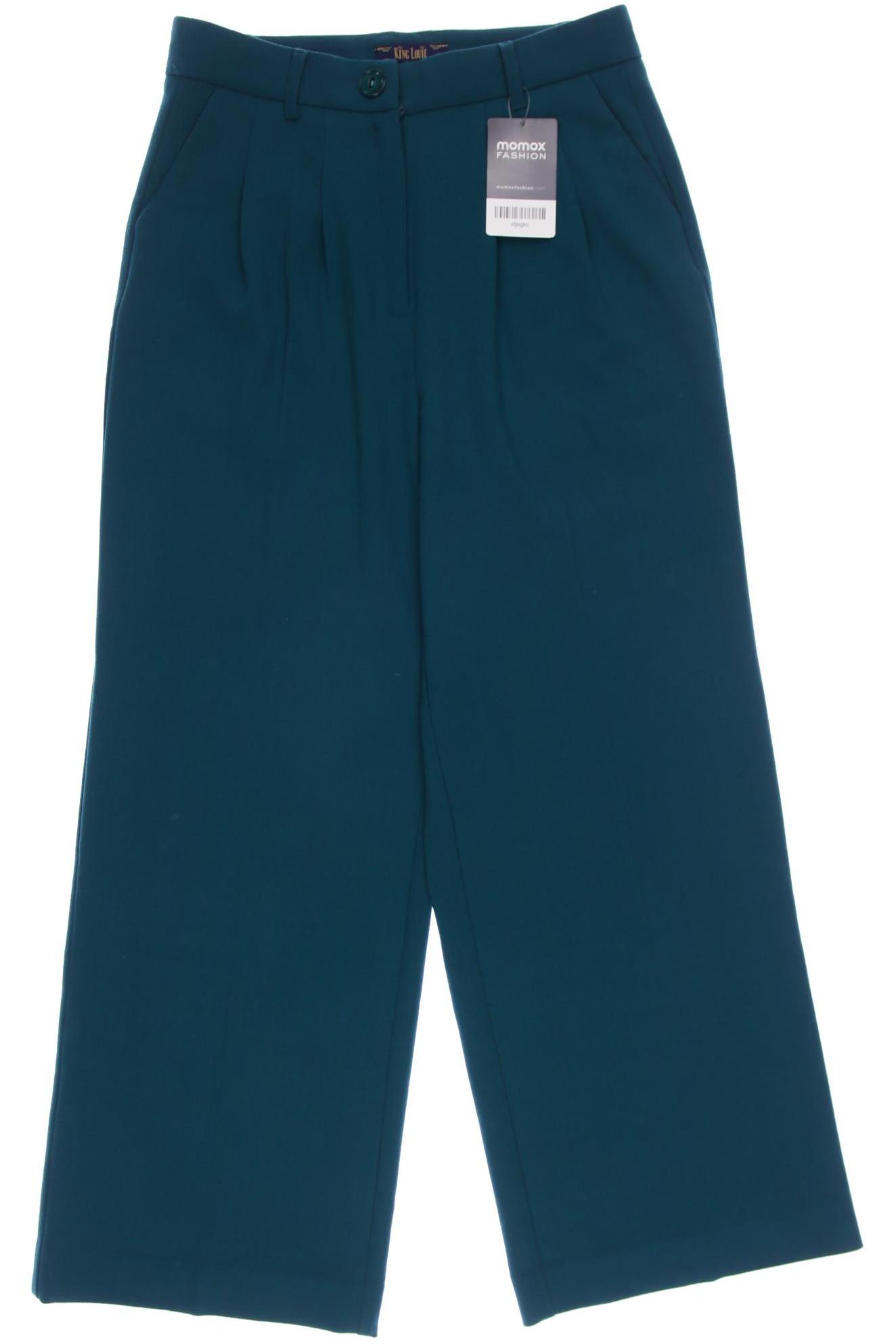 

King Louie Damen Stoffhose, türkis, Gr. 34