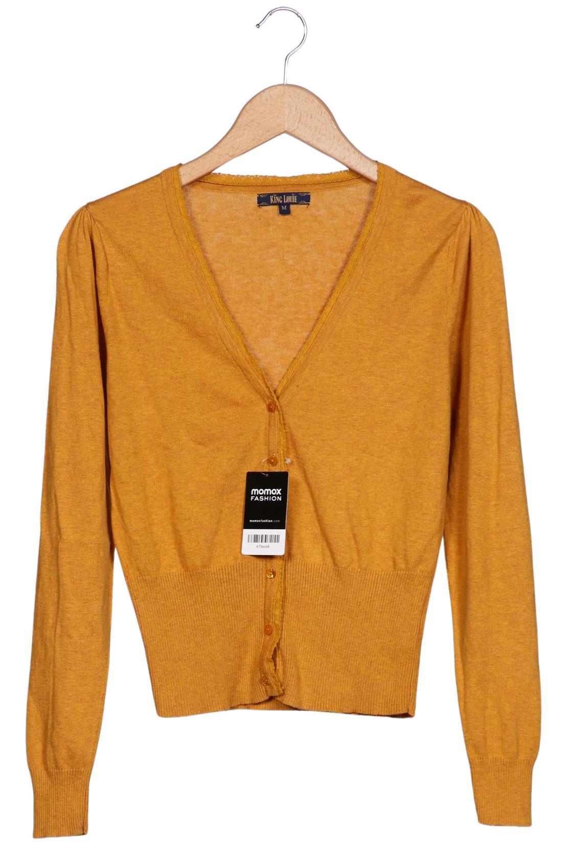 

King Louie Damen Strickjacke, gelb, Gr. 38