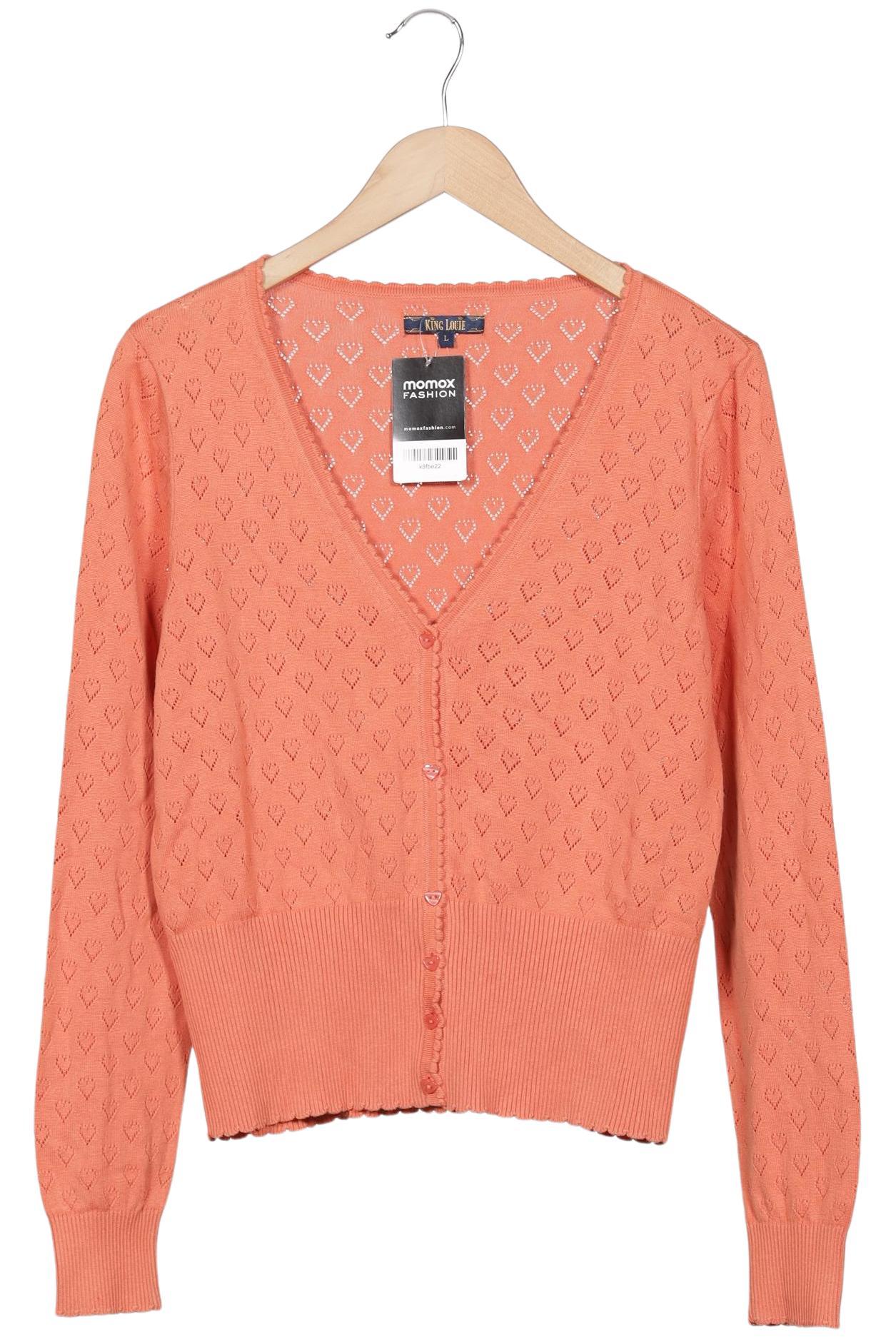 

King Louie Damen Strickjacke, orange, Gr. 42
