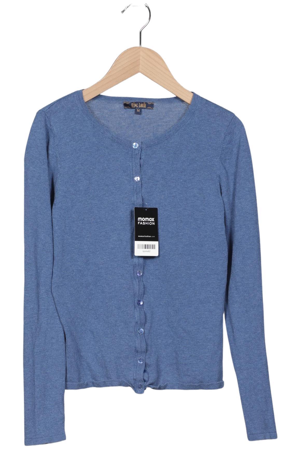 

King Louie Damen Strickjacke, blau, Gr. 38