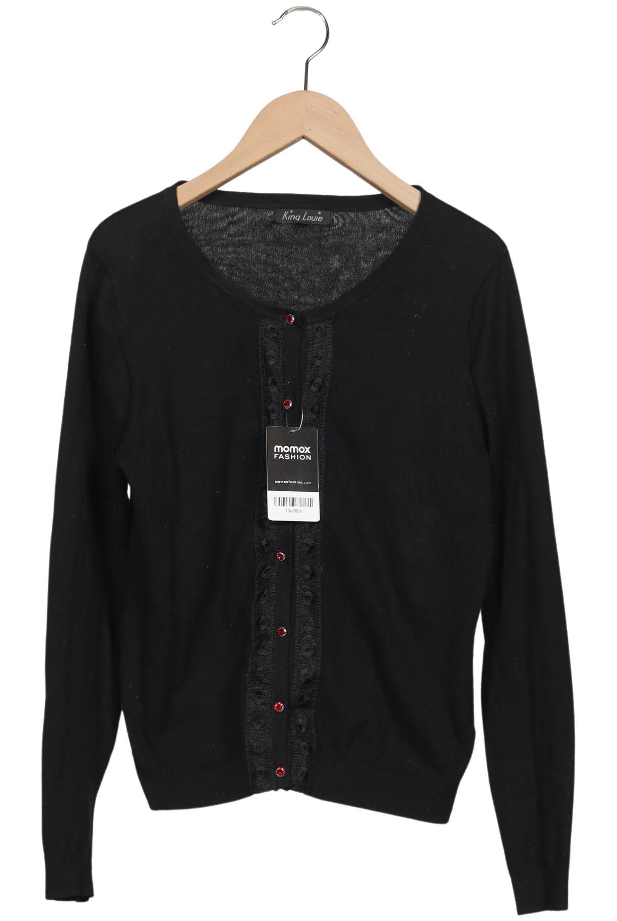 

King Louie Damen Strickjacke, schwarz, Gr. 38