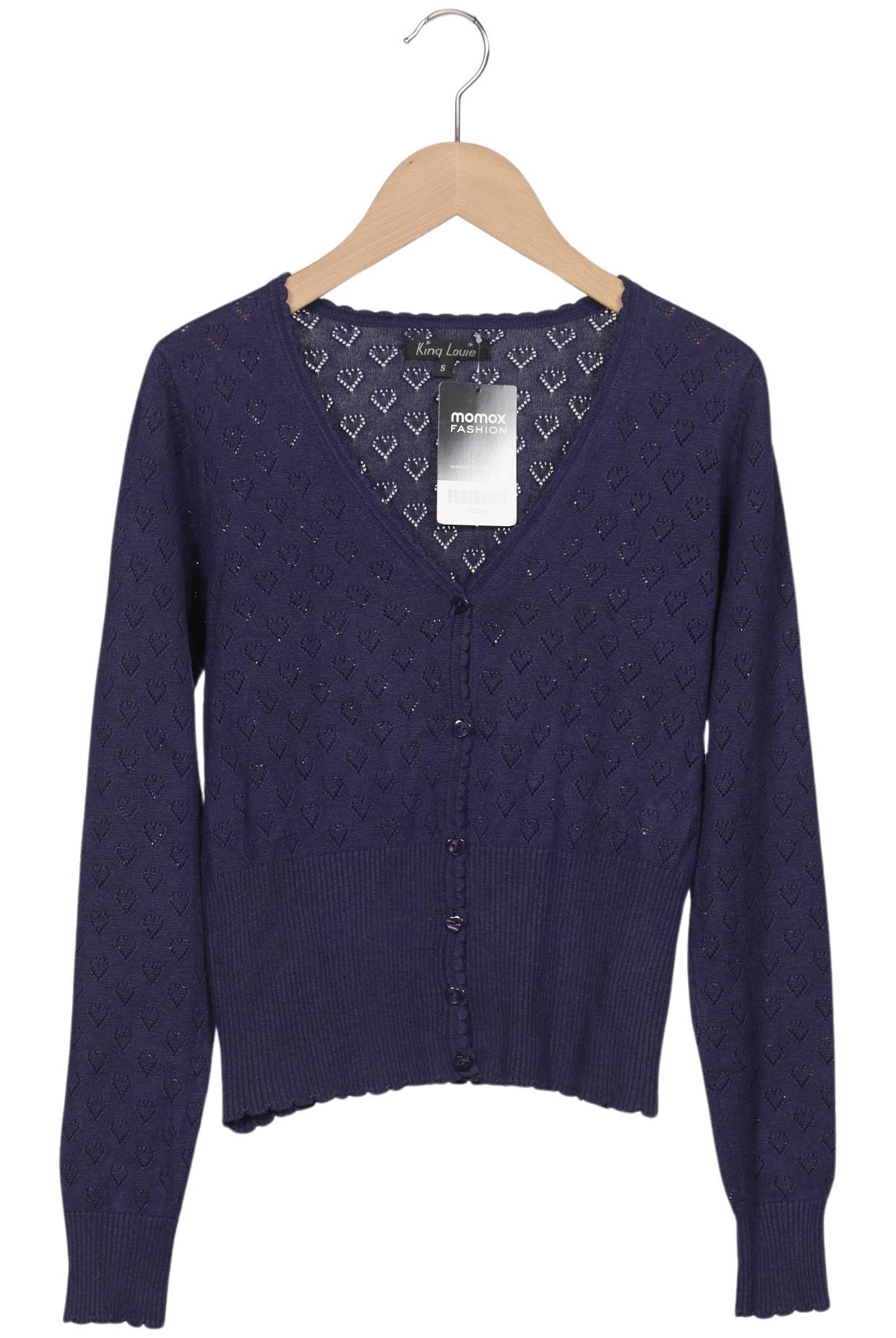 

King Louie Damen Strickjacke, blau, Gr. 36
