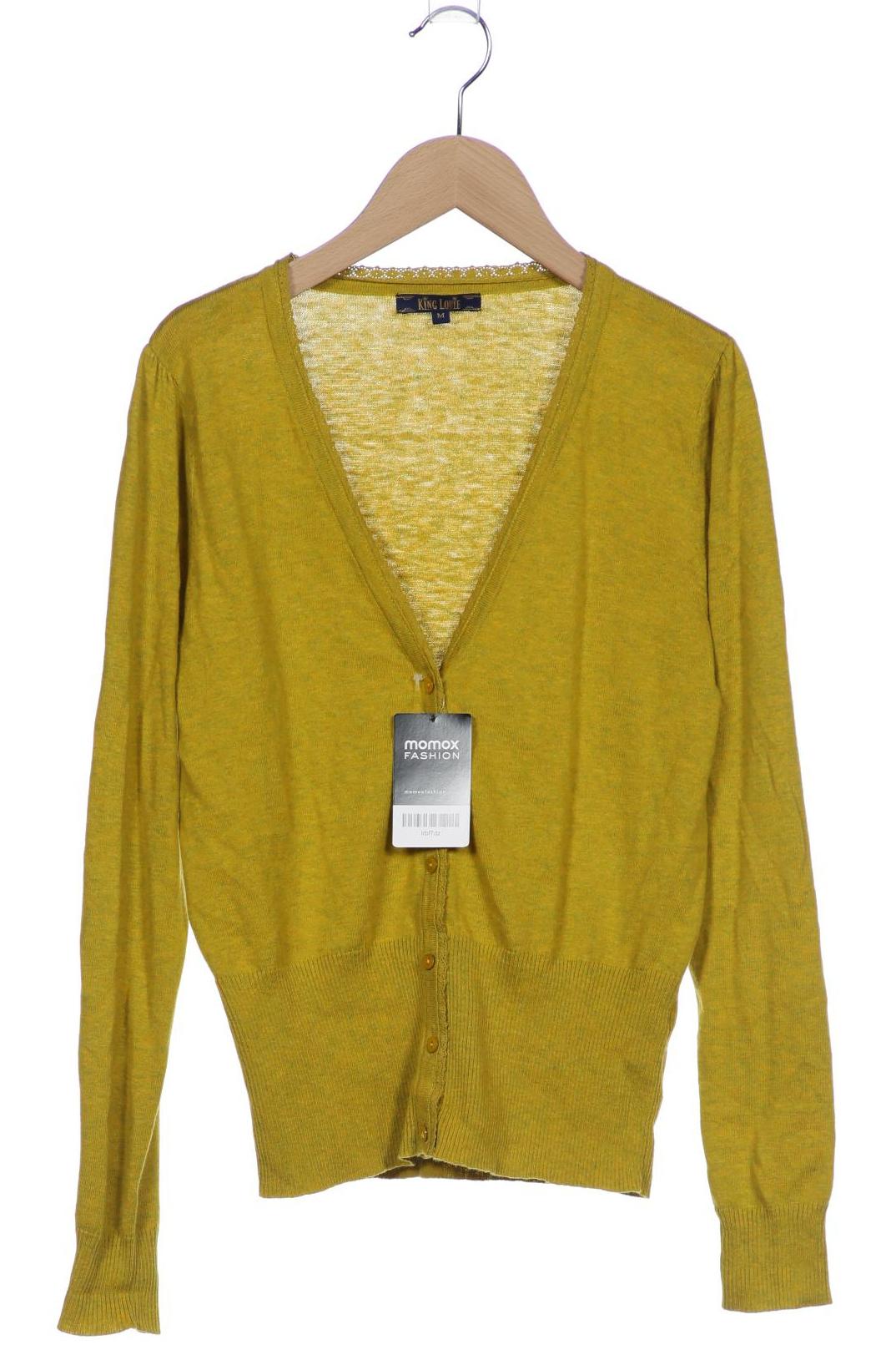 

King Louie Damen Strickjacke, gelb, Gr. 38