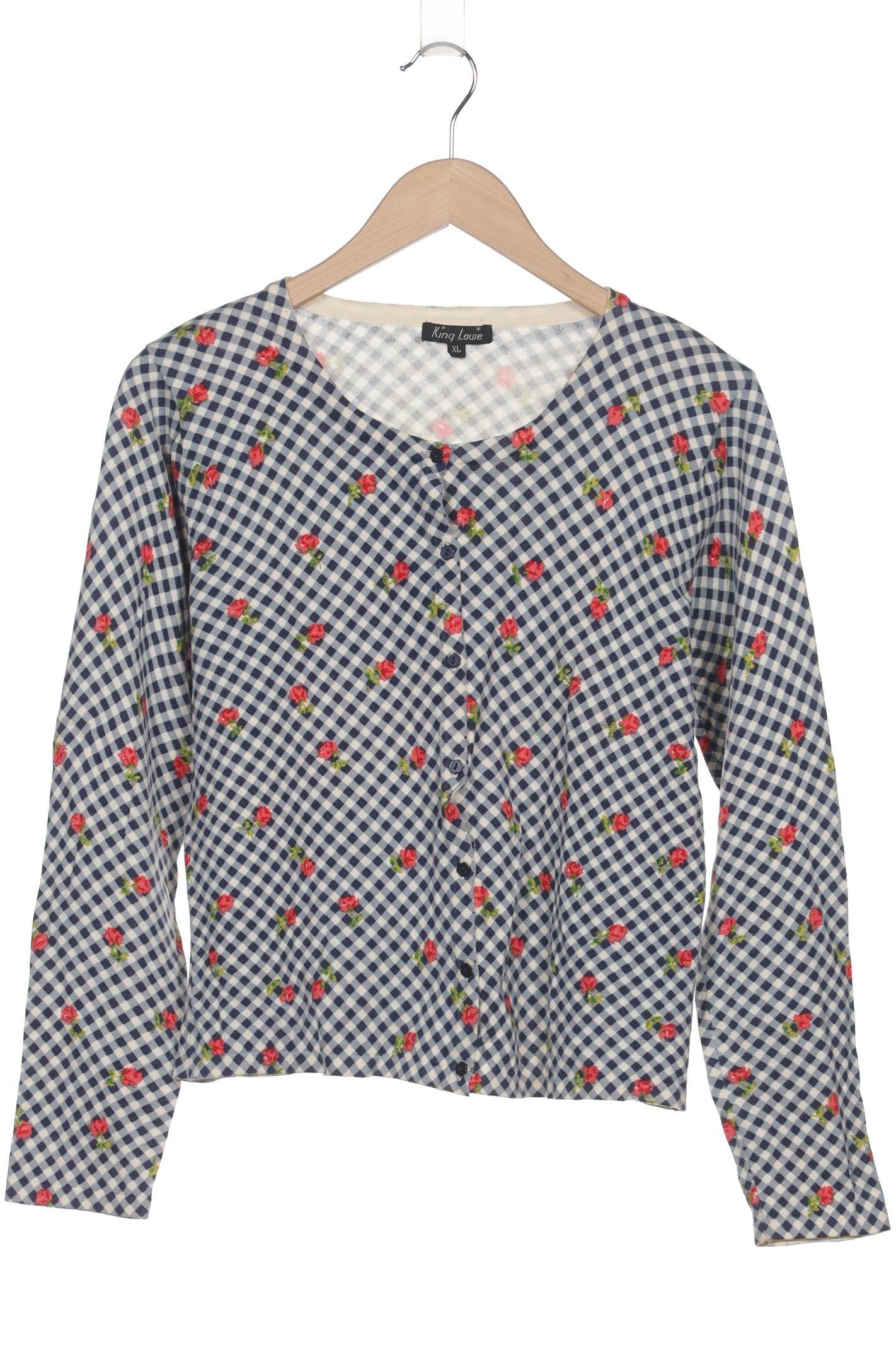 

King Louie Damen Strickjacke, blau, Gr. 44