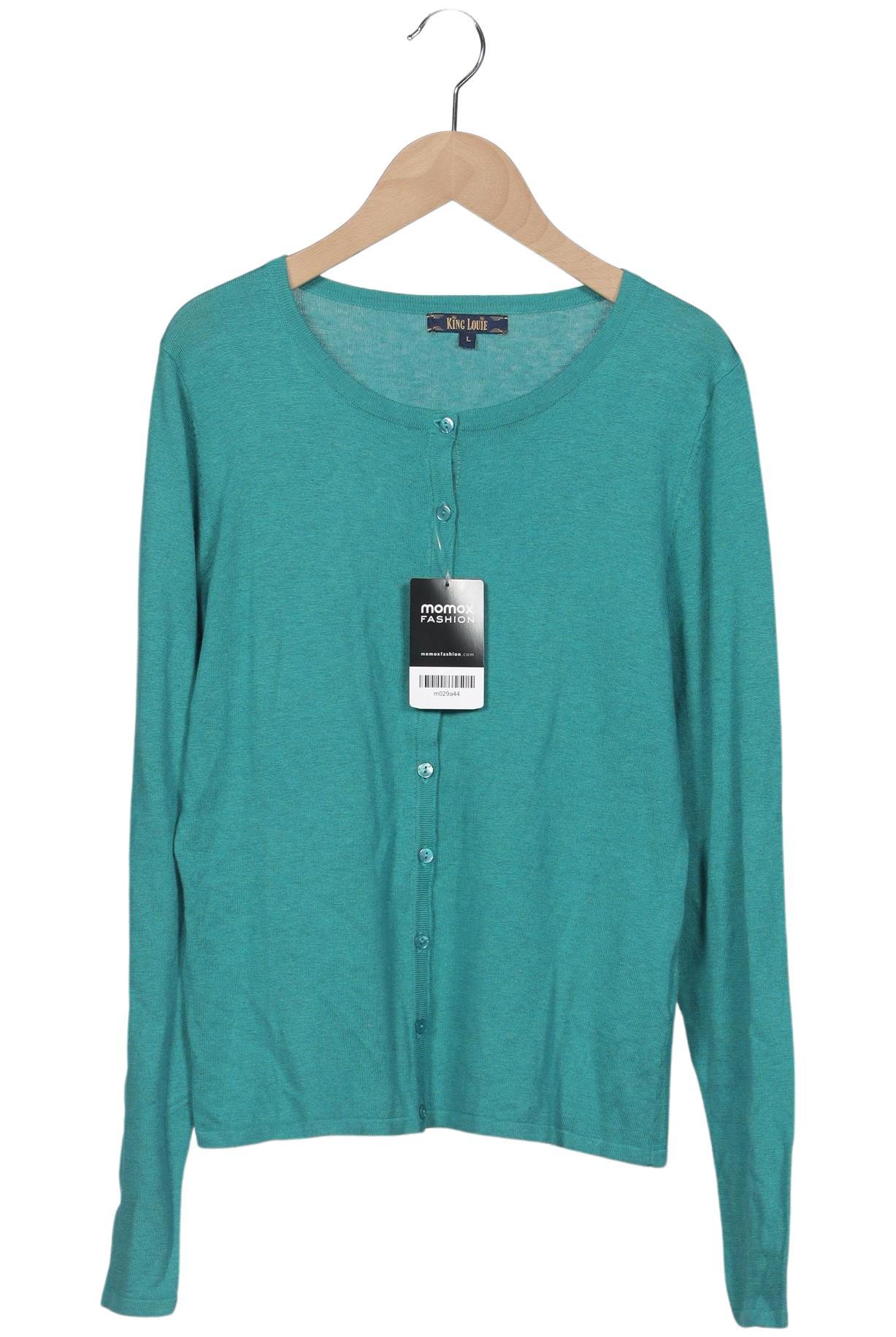 

King Louie Damen Strickjacke, türkis, Gr. 42