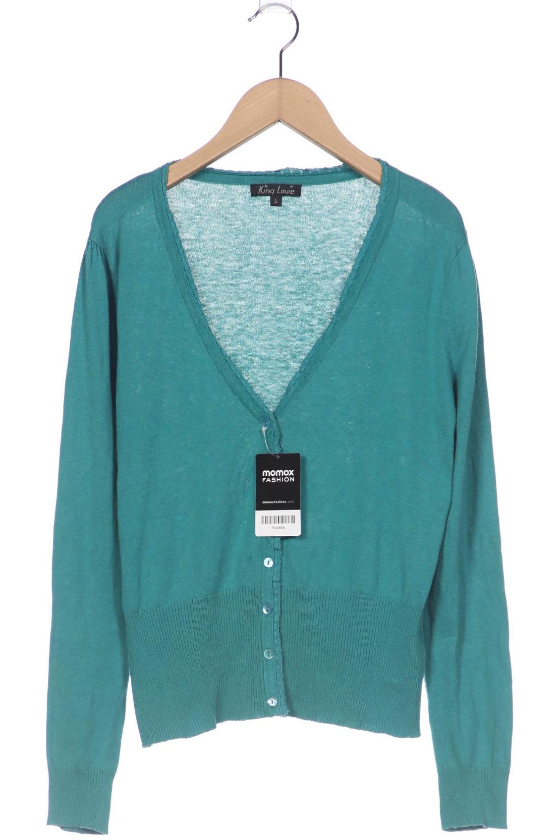 

King Louie Damen Strickjacke, türkis, Gr. 42
