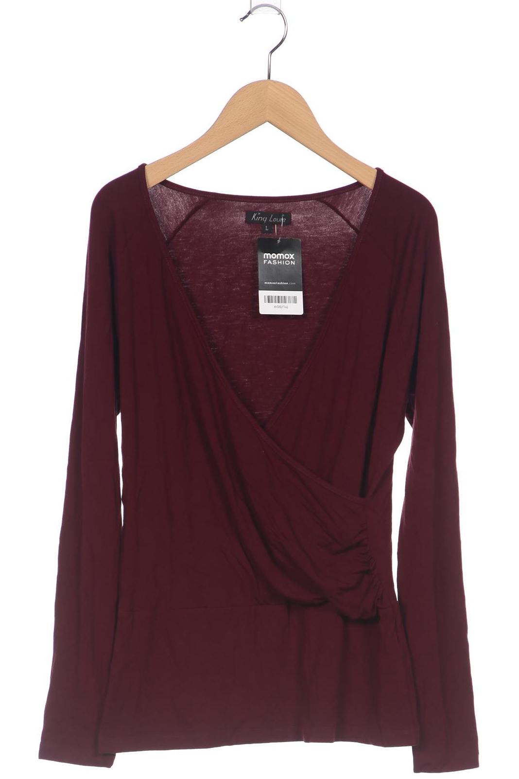 

King Louie Damen Langarmshirt, bordeaux, Gr. 42
