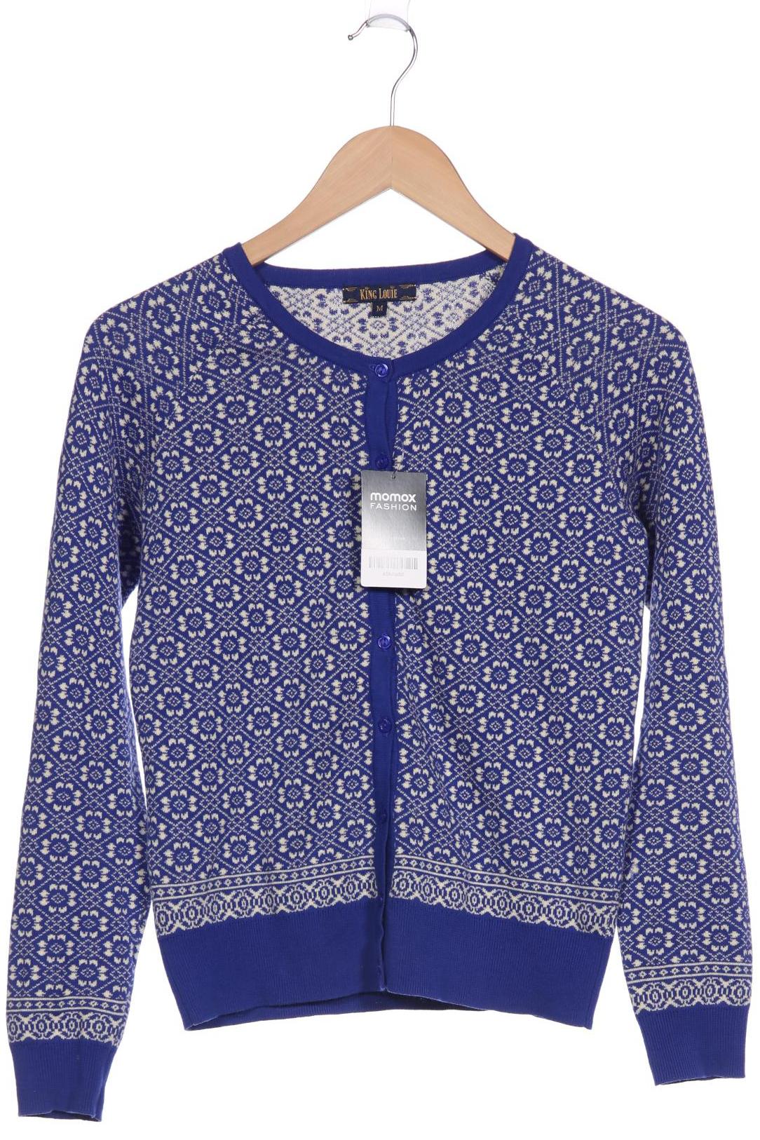 

King Louie Damen Strickjacke, blau, Gr. 38