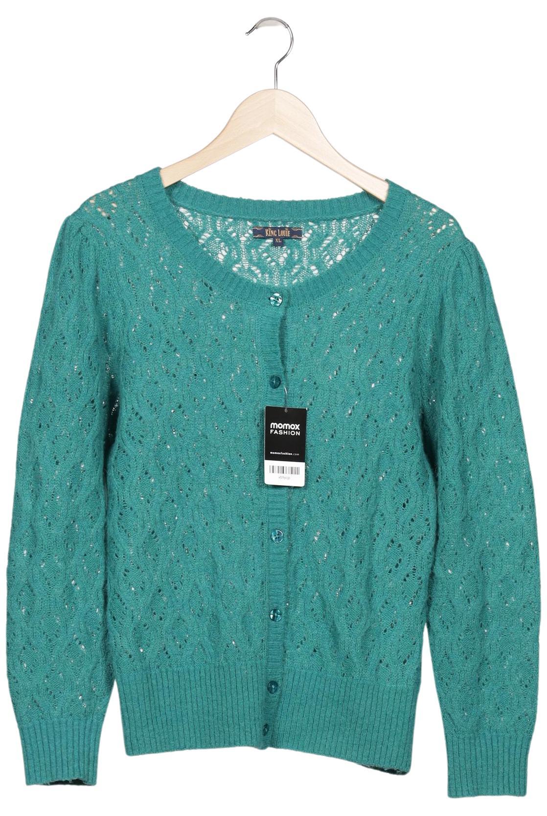 

King Louie Damen Strickjacke, türkis, Gr. 44