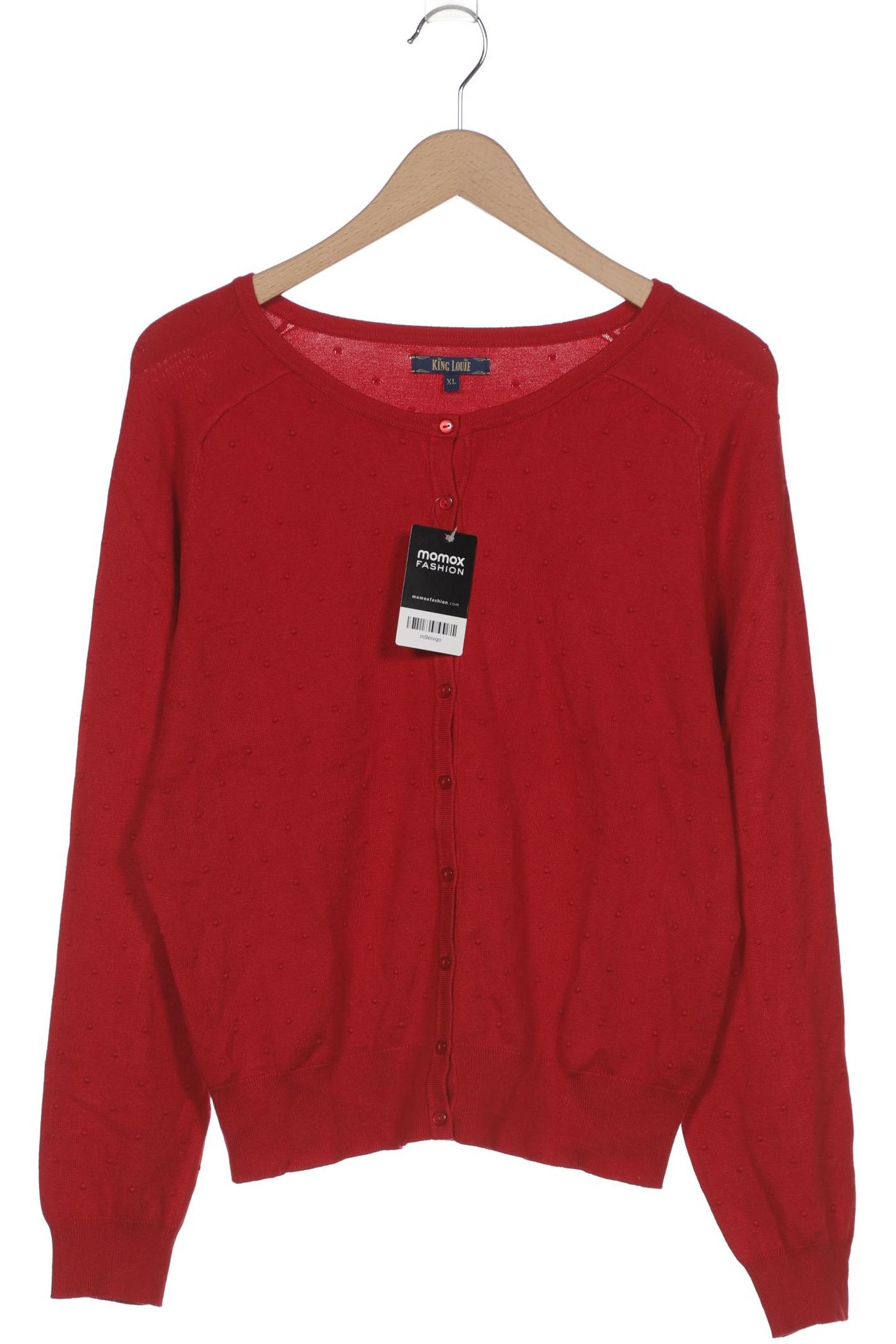 

King Louie Damen Strickjacke, rot, Gr. 44