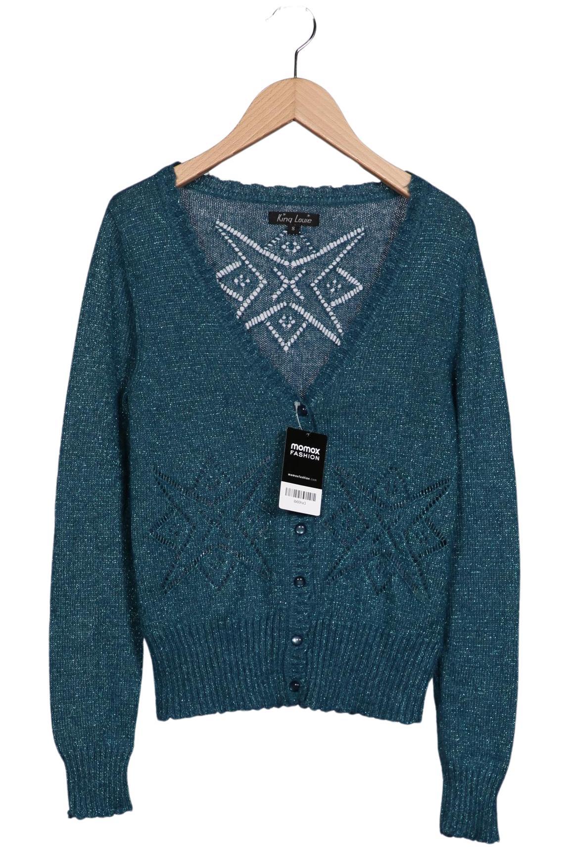 

King Louie Damen Strickjacke, türkis, Gr. 36
