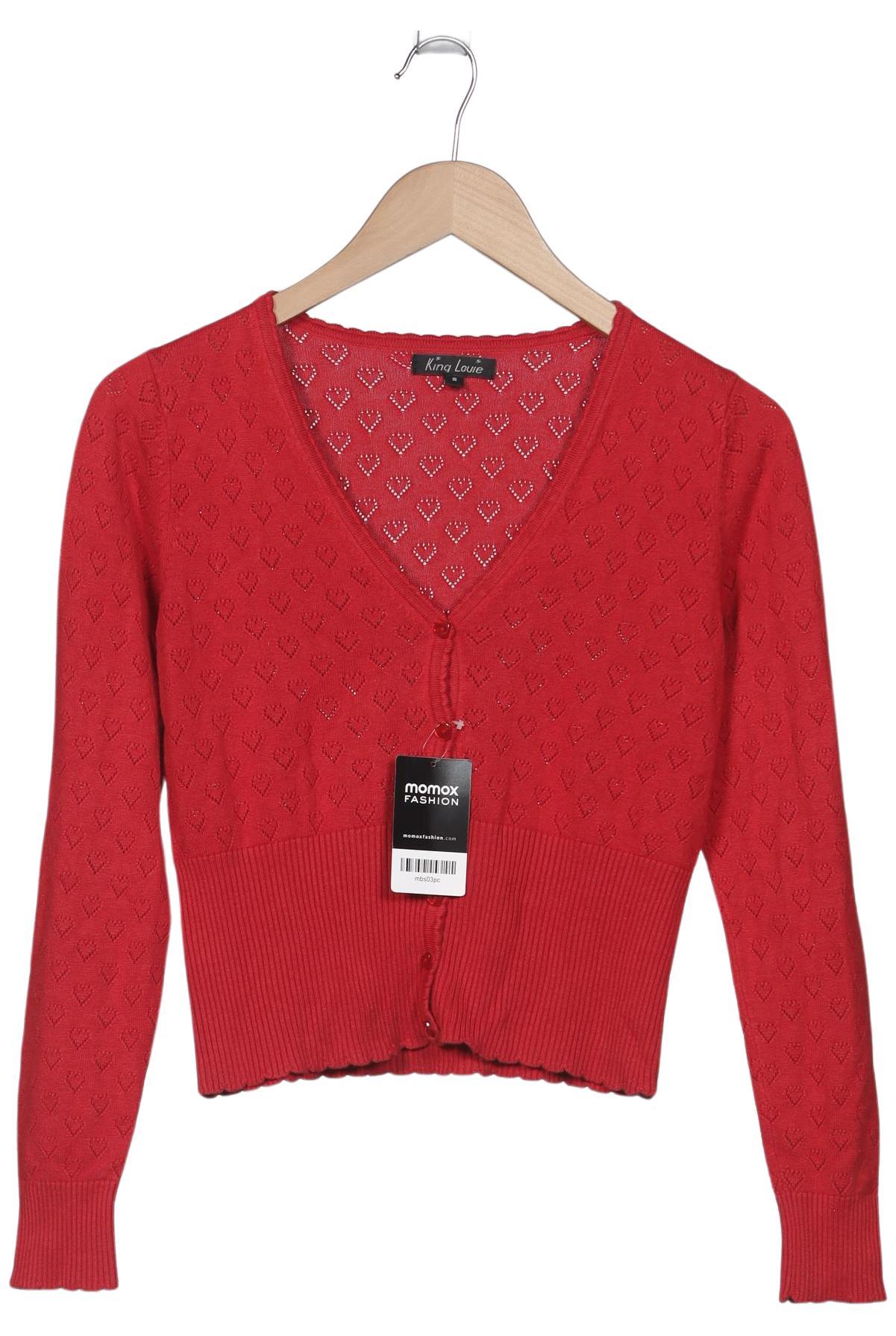 

King Louie Damen Strickjacke, rot, Gr. 36