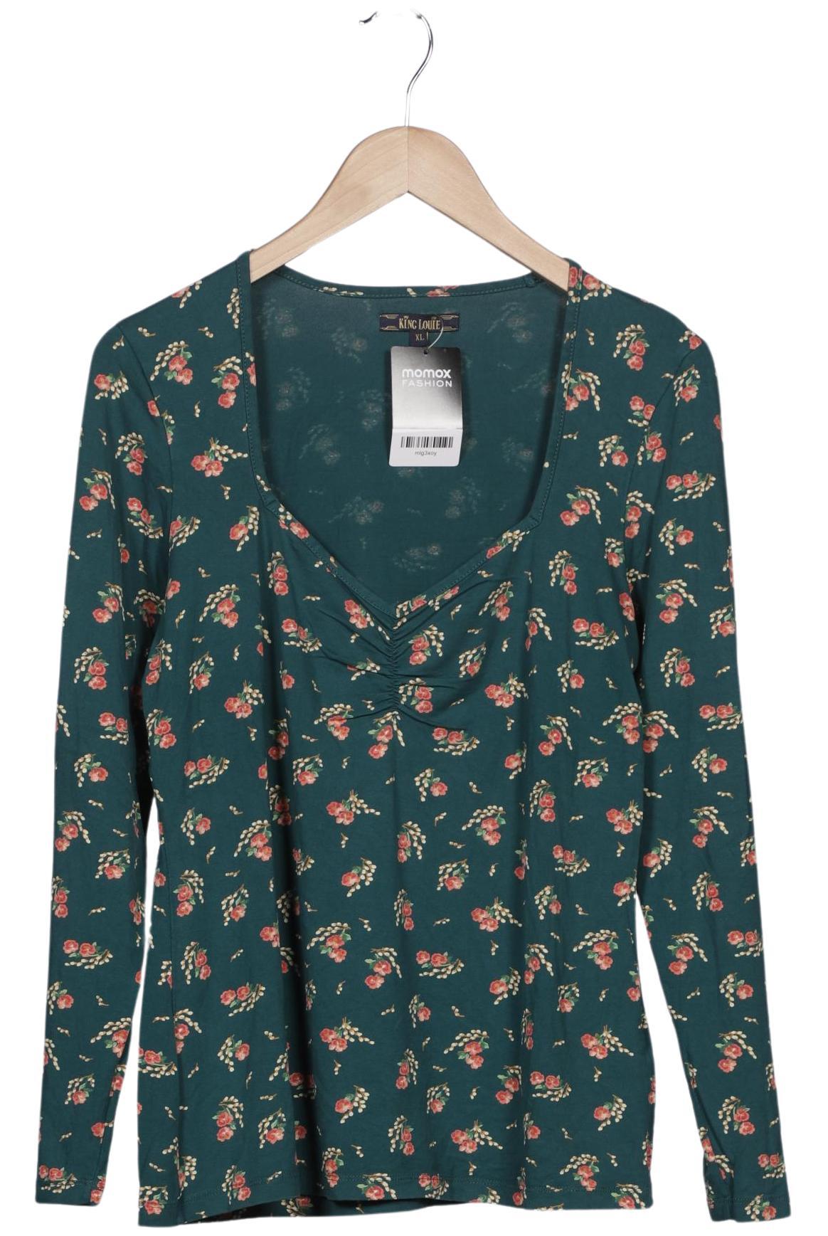 

King Louie Damen Langarmshirt, türkis, Gr. 44