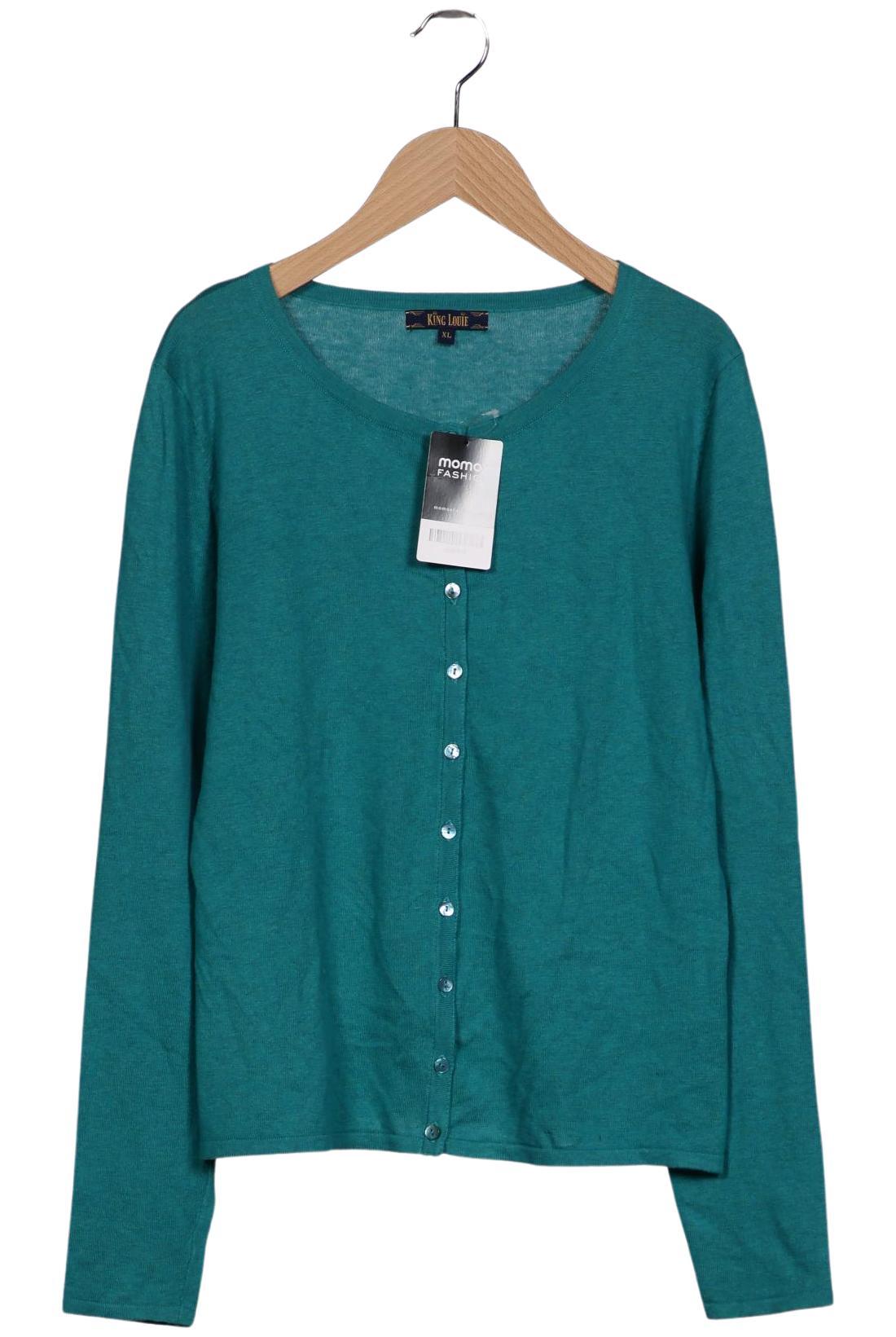 

King Louie Damen Strickjacke, türkis, Gr. 44