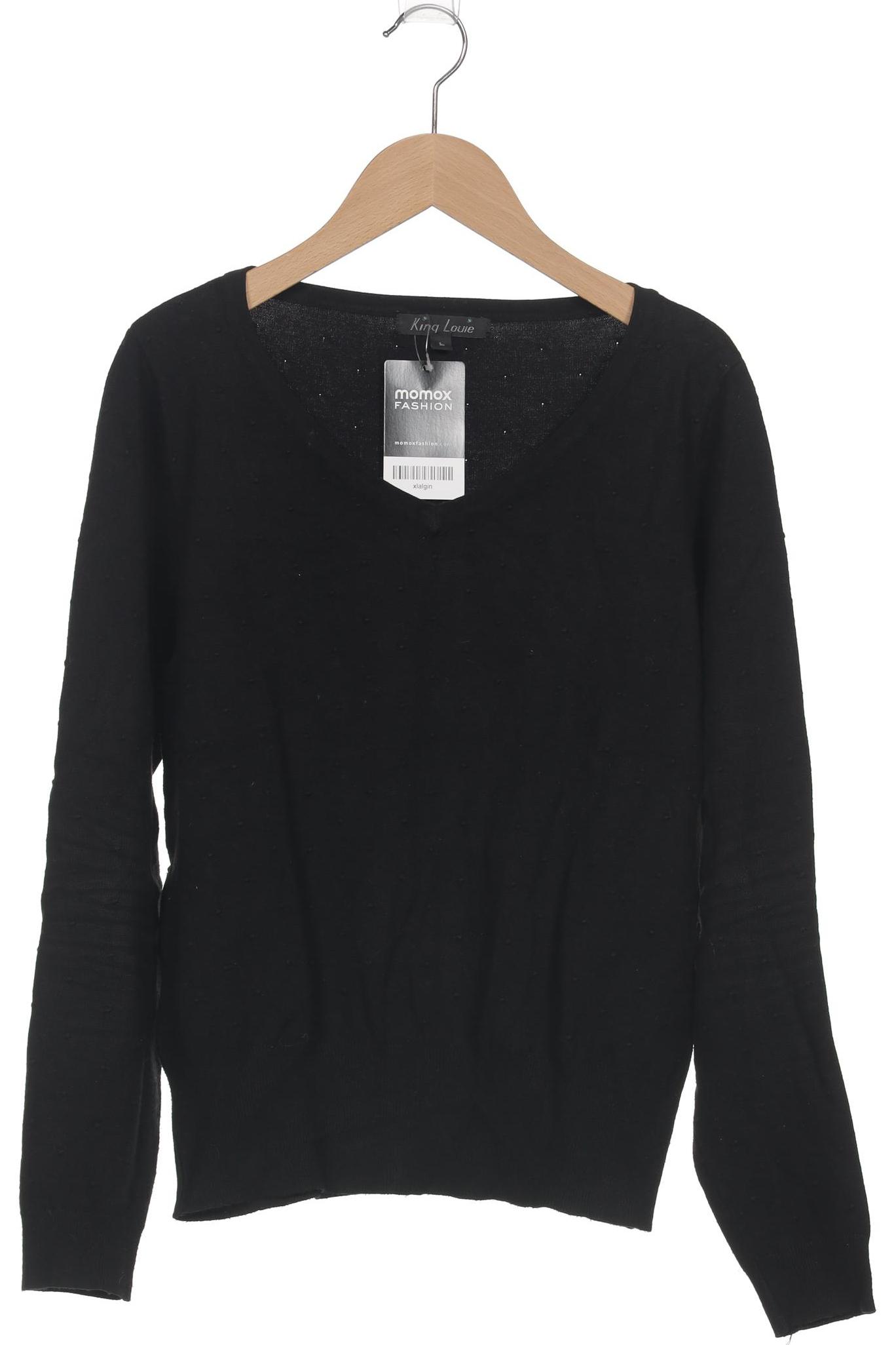 

King Louie Damen Pullover, schwarz, Gr. 42