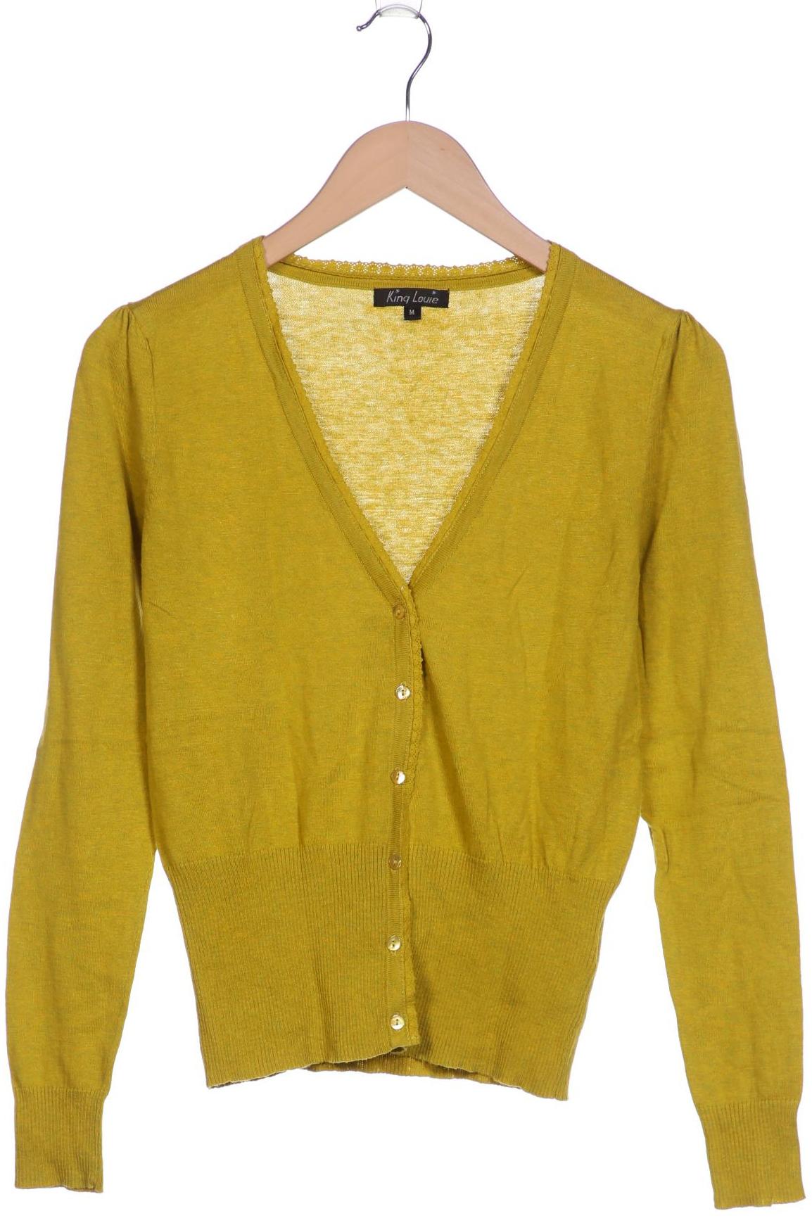 

King Louie Damen Strickjacke, gelb, Gr. 38