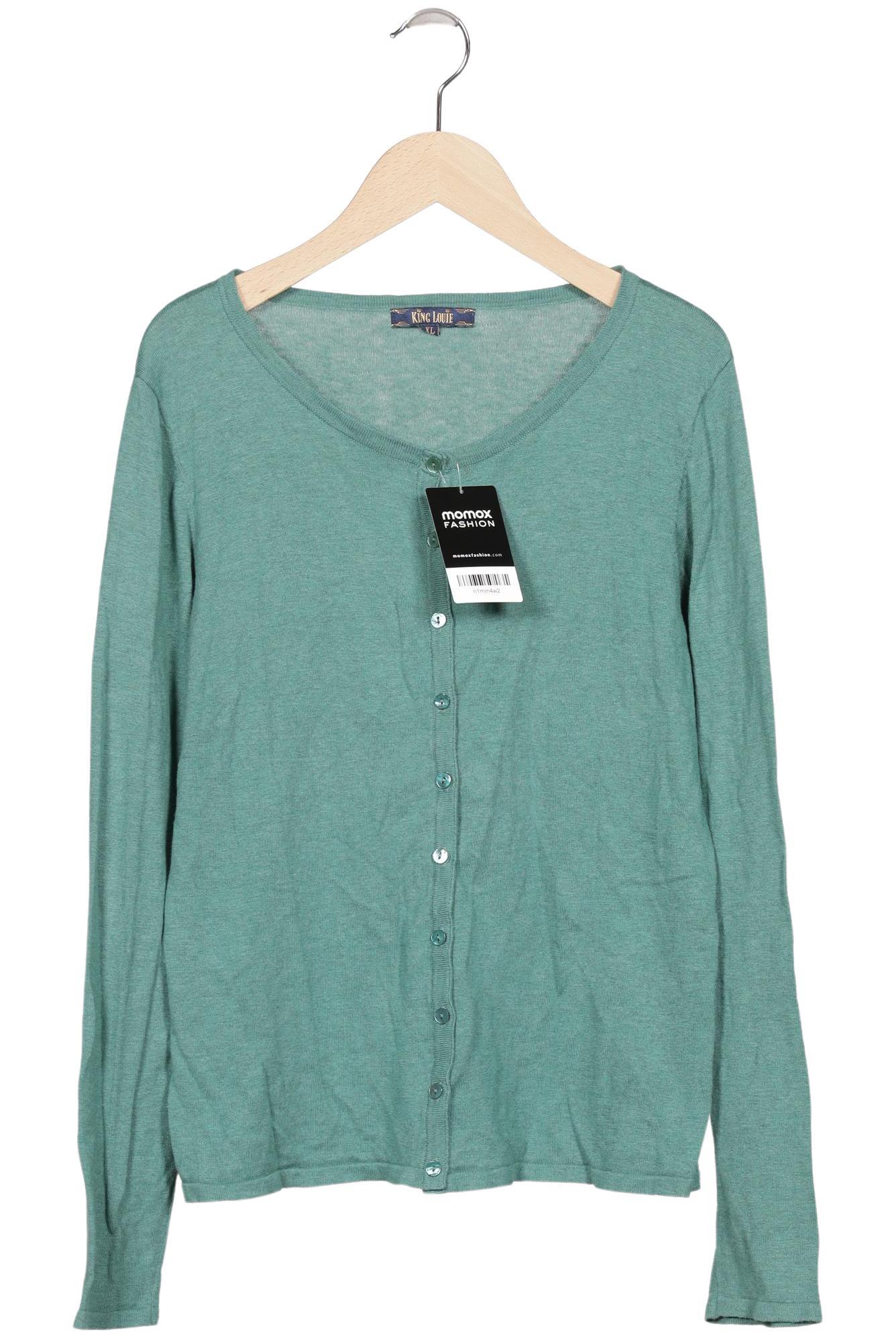 

King Louie Damen Strickjacke, türkis, Gr. 44