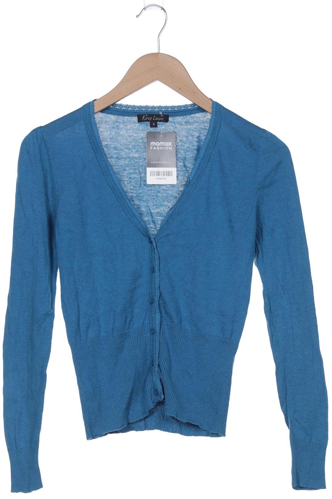 

King Louie Damen Strickjacke, blau, Gr. 36