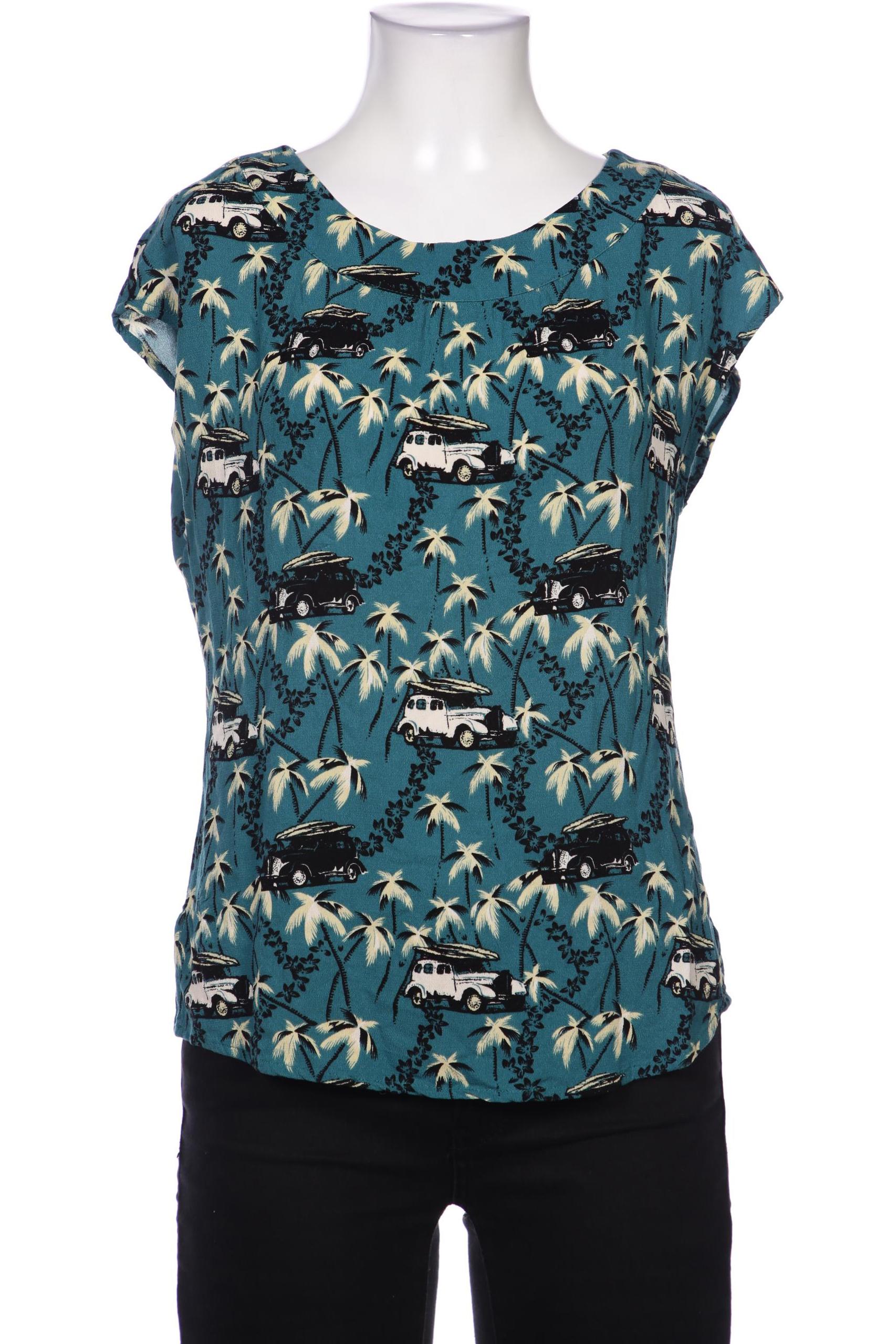 

King Louie Damen Bluse, türkis, Gr. 36