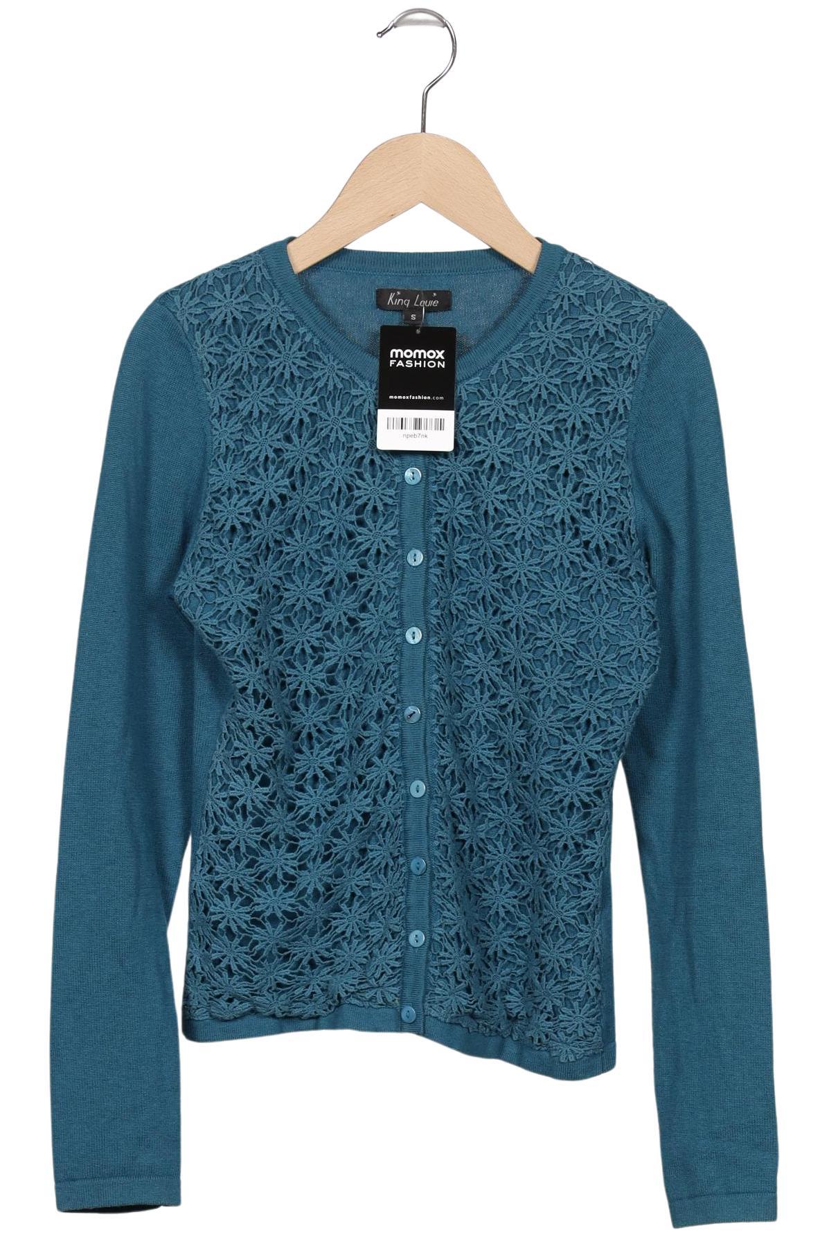

King Louie Damen Strickjacke, blau, Gr. 36
