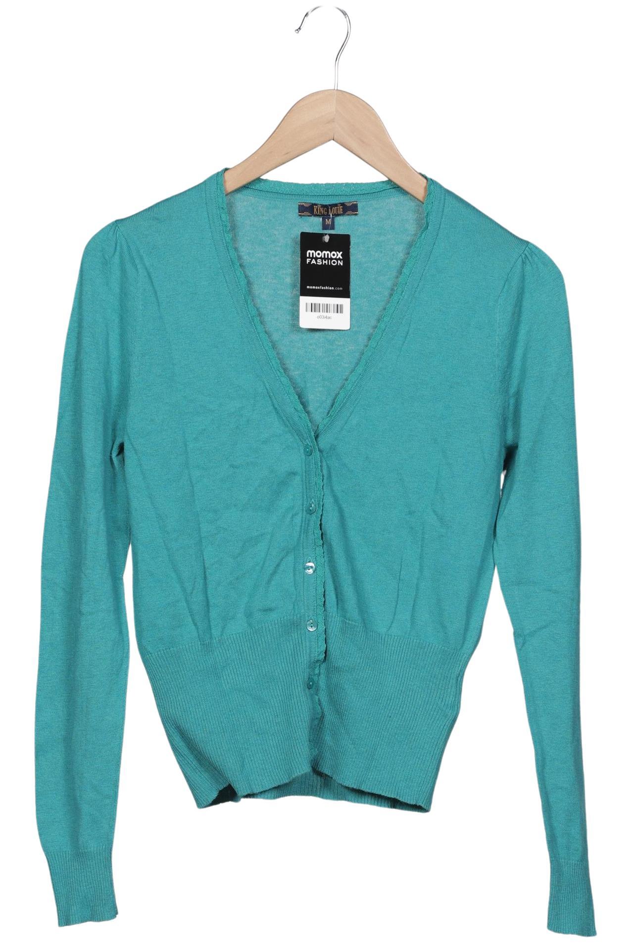 

King Louie Damen Strickjacke, türkis, Gr. 38