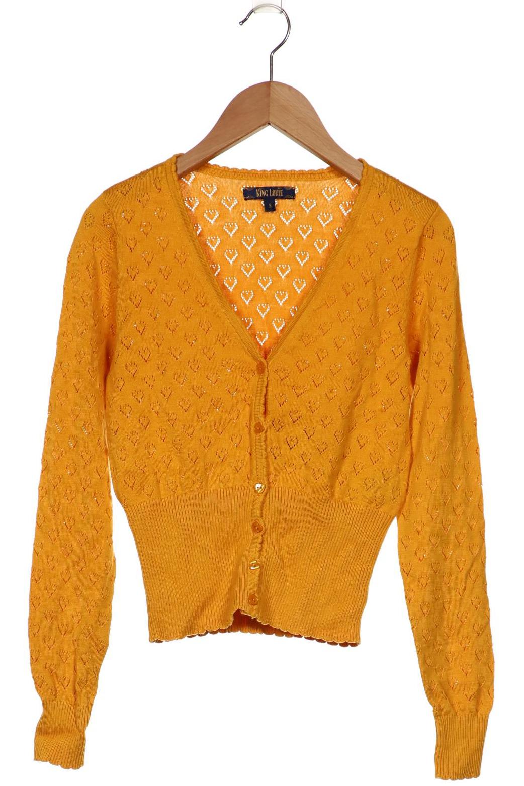 

King Louie Damen Strickjacke, gelb, Gr. 36