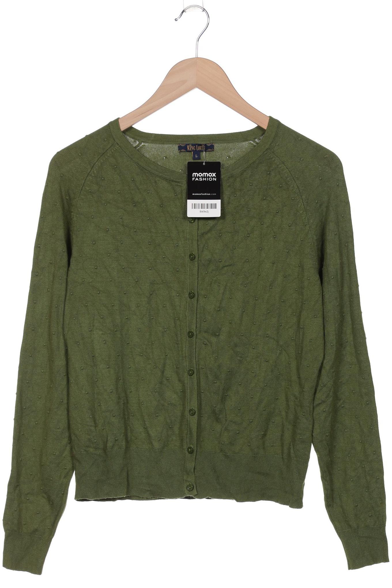 

King Louie Damen Strickjacke, grün, Gr. 42