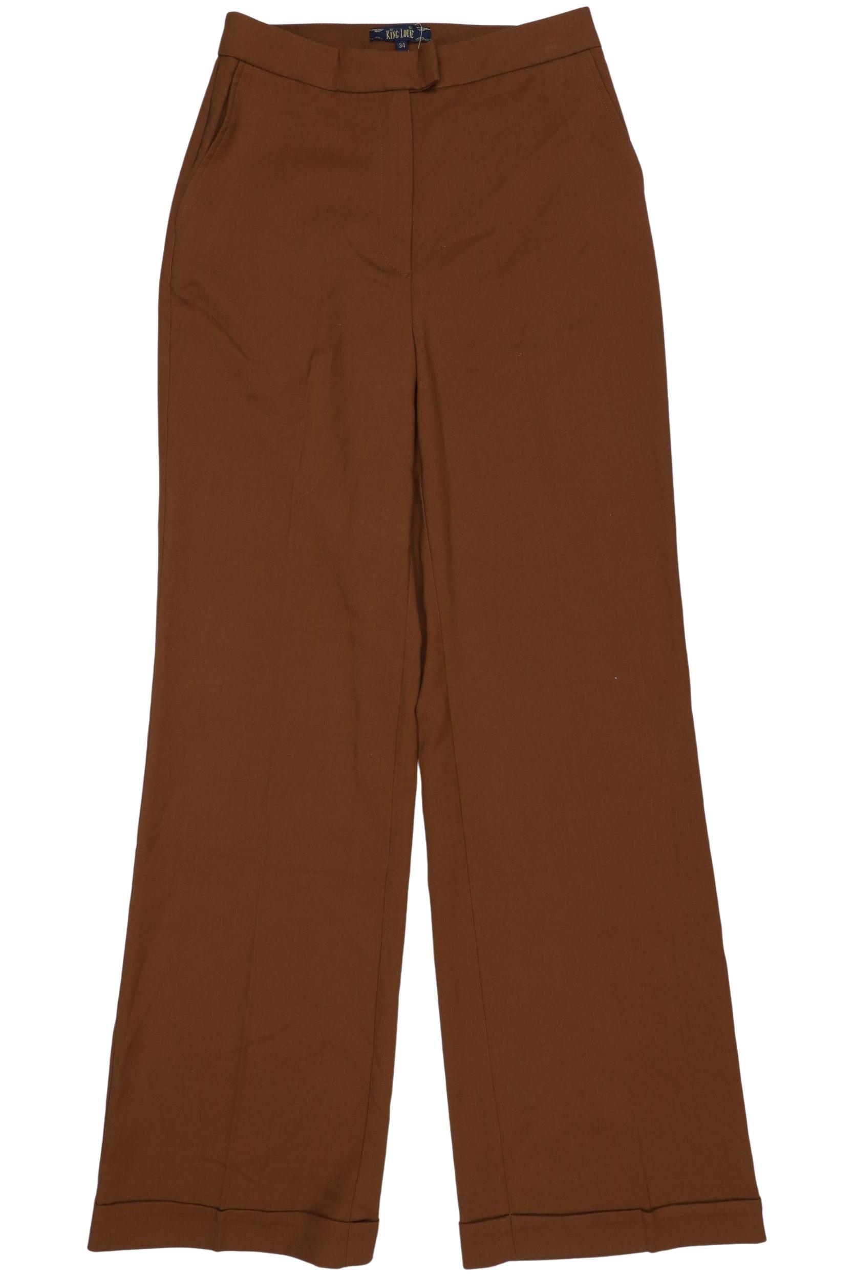 

King Louie Damen Stoffhose, braun, Gr. 34