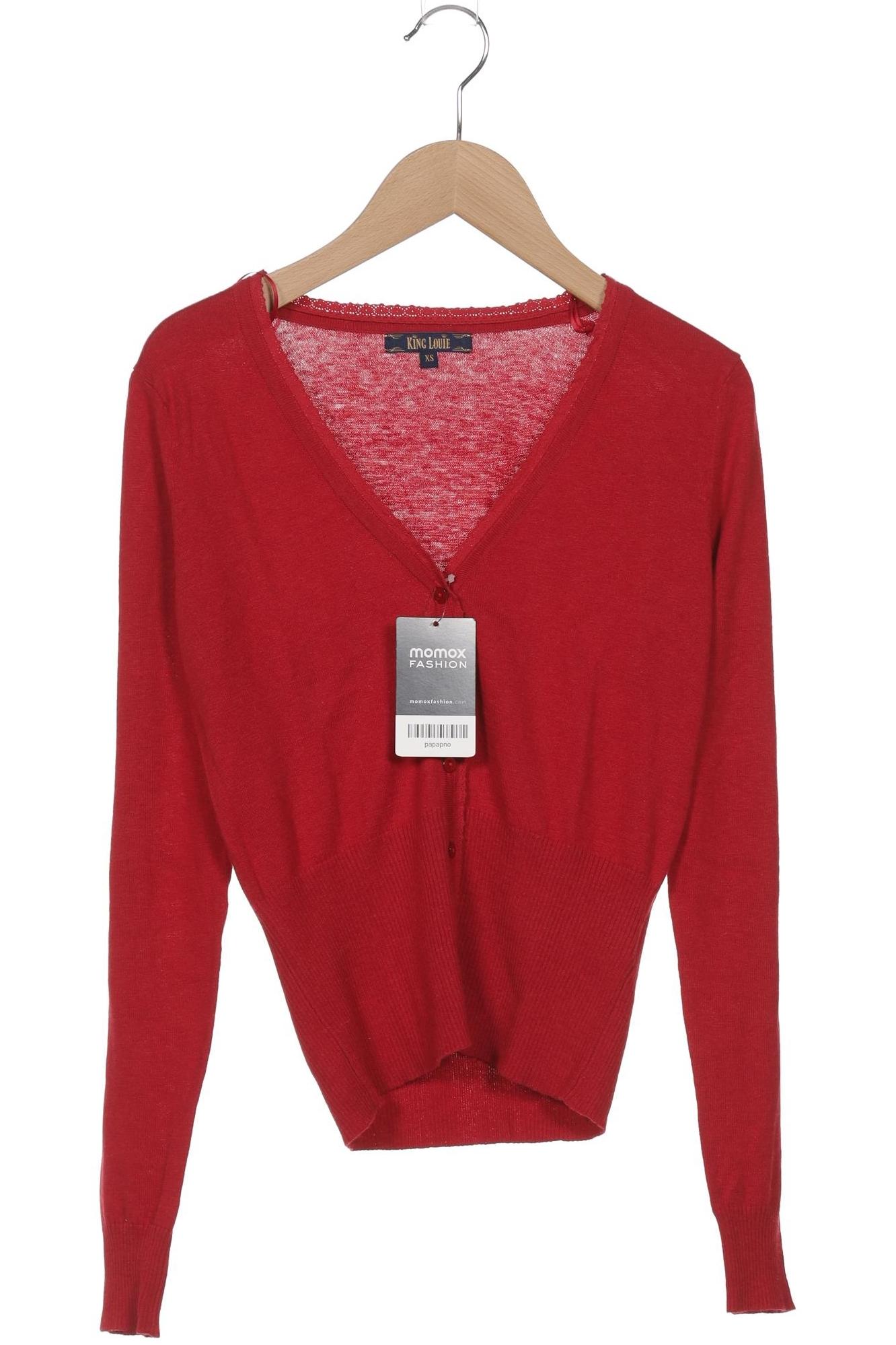 

King Louie Damen Strickjacke, rot, Gr. 34